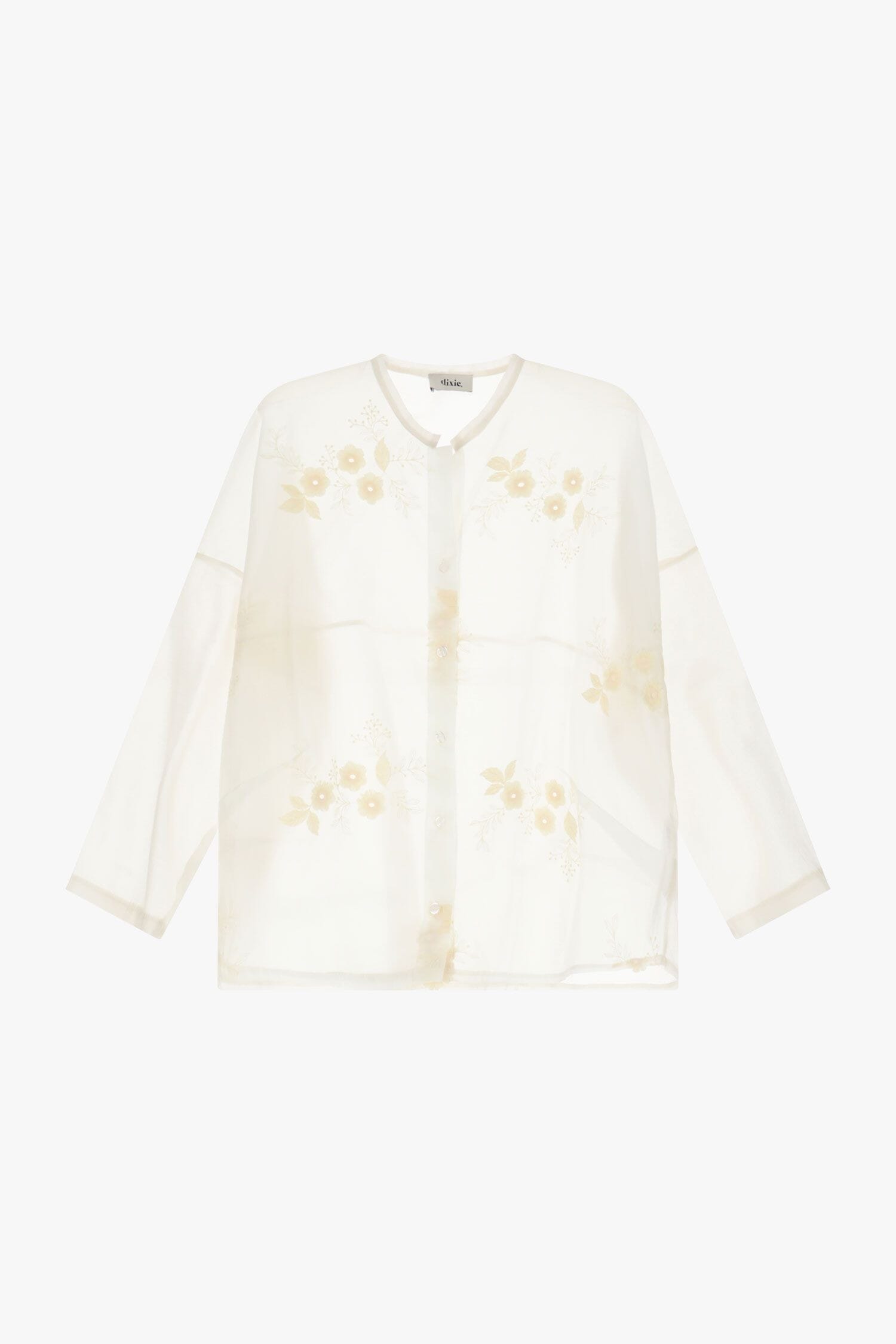 Camicia Con Ricami Floreali E Bottoni Dixie