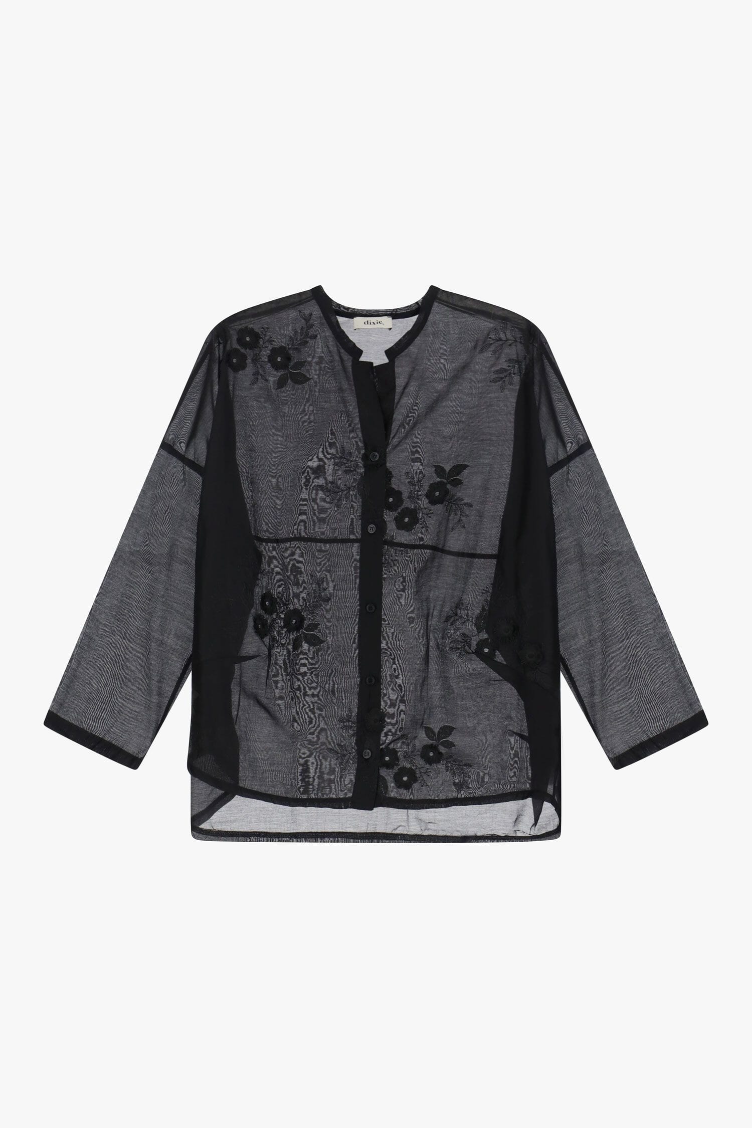 Camicia Con Ricami Floreali E Bottoni Dixie