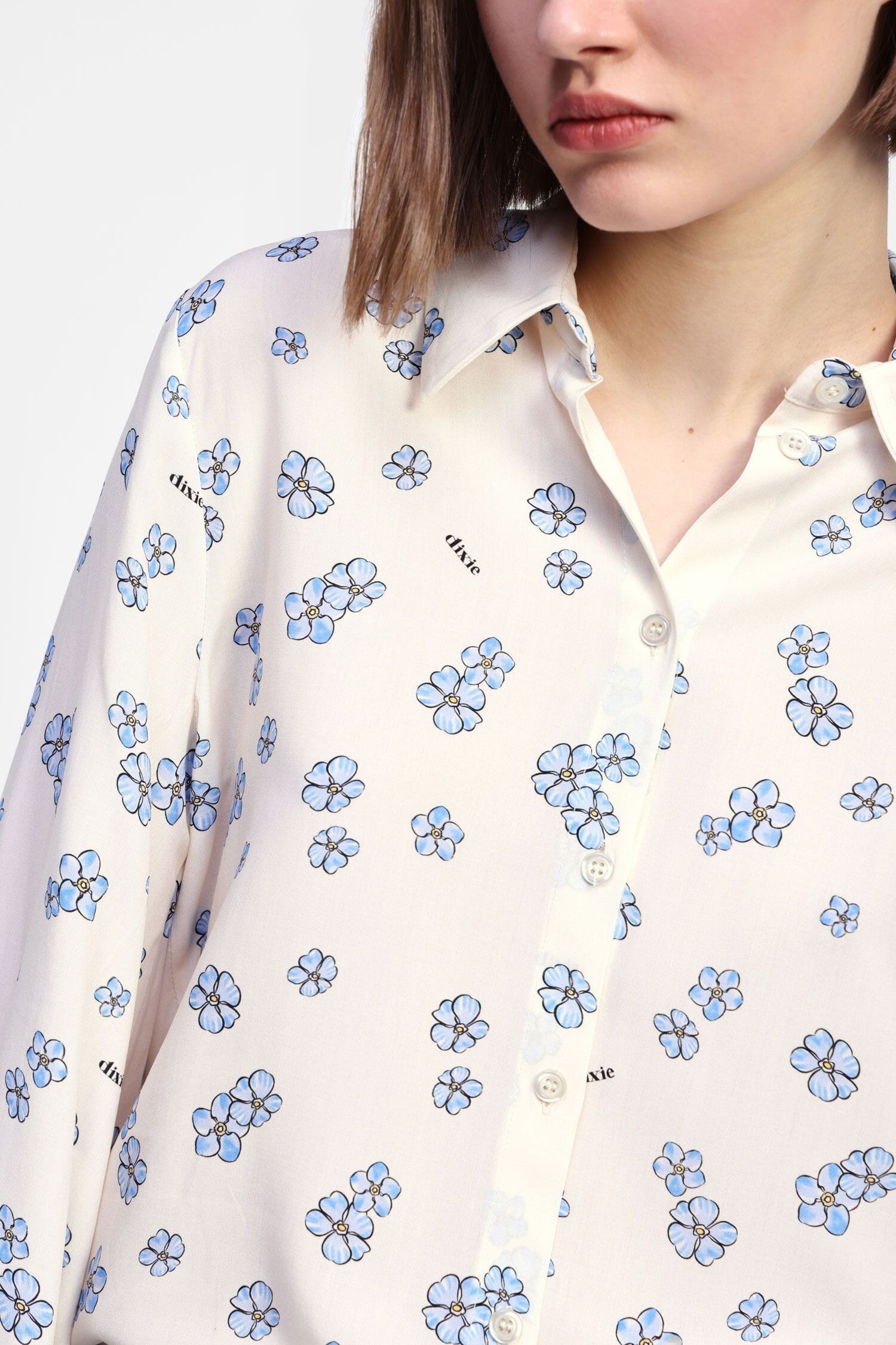 Camicia Stampata Con Bottoni E Colletto Dixie