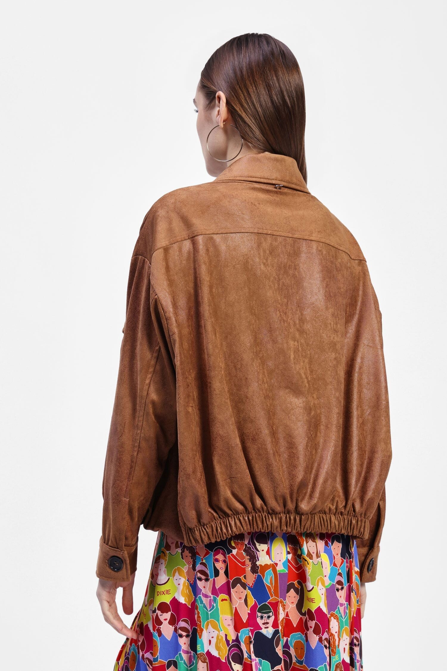 Giubbotto Camicia Effetto Suede Con Bottoni Frontali Dixie