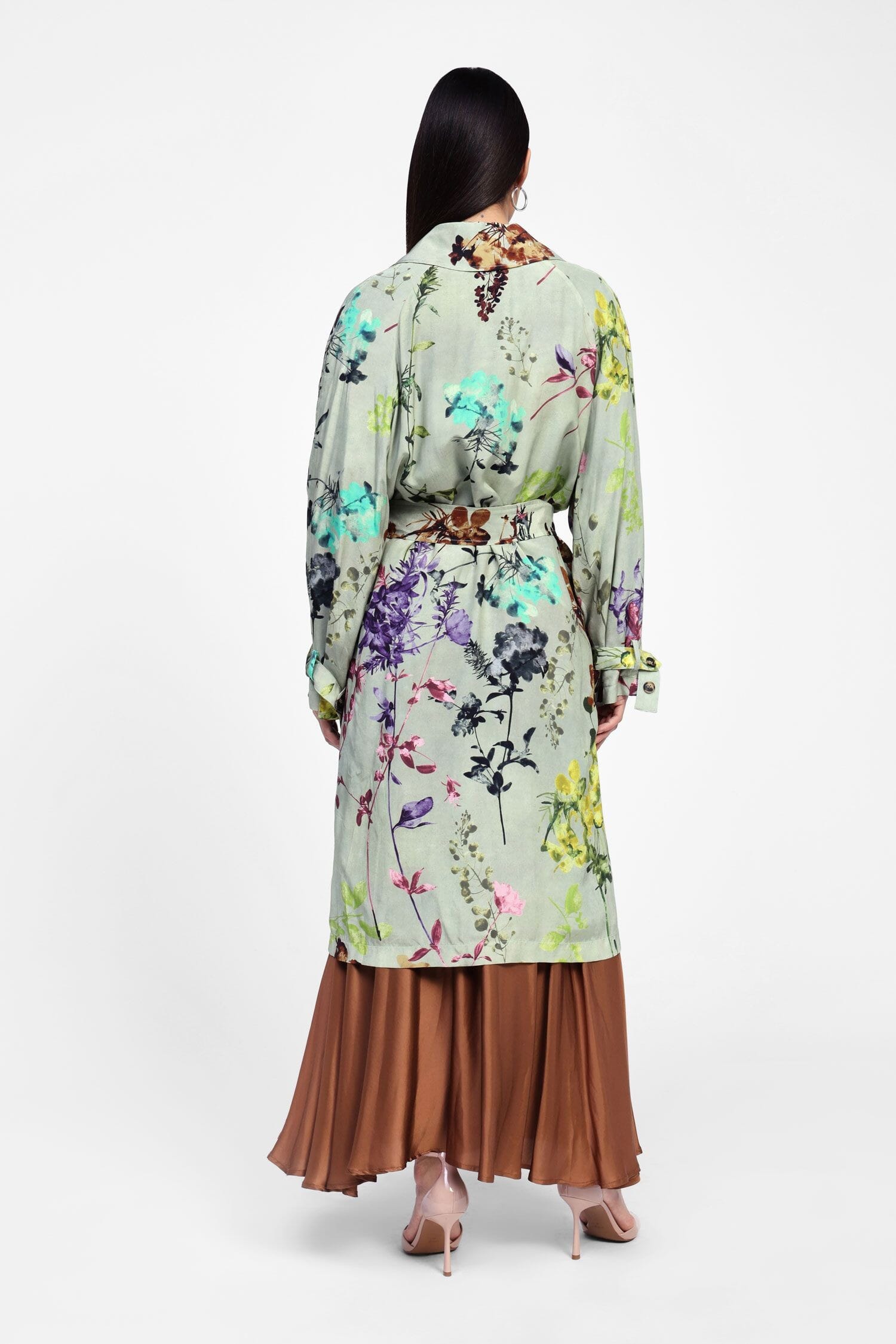 Dixie Floral Print Trench Coat