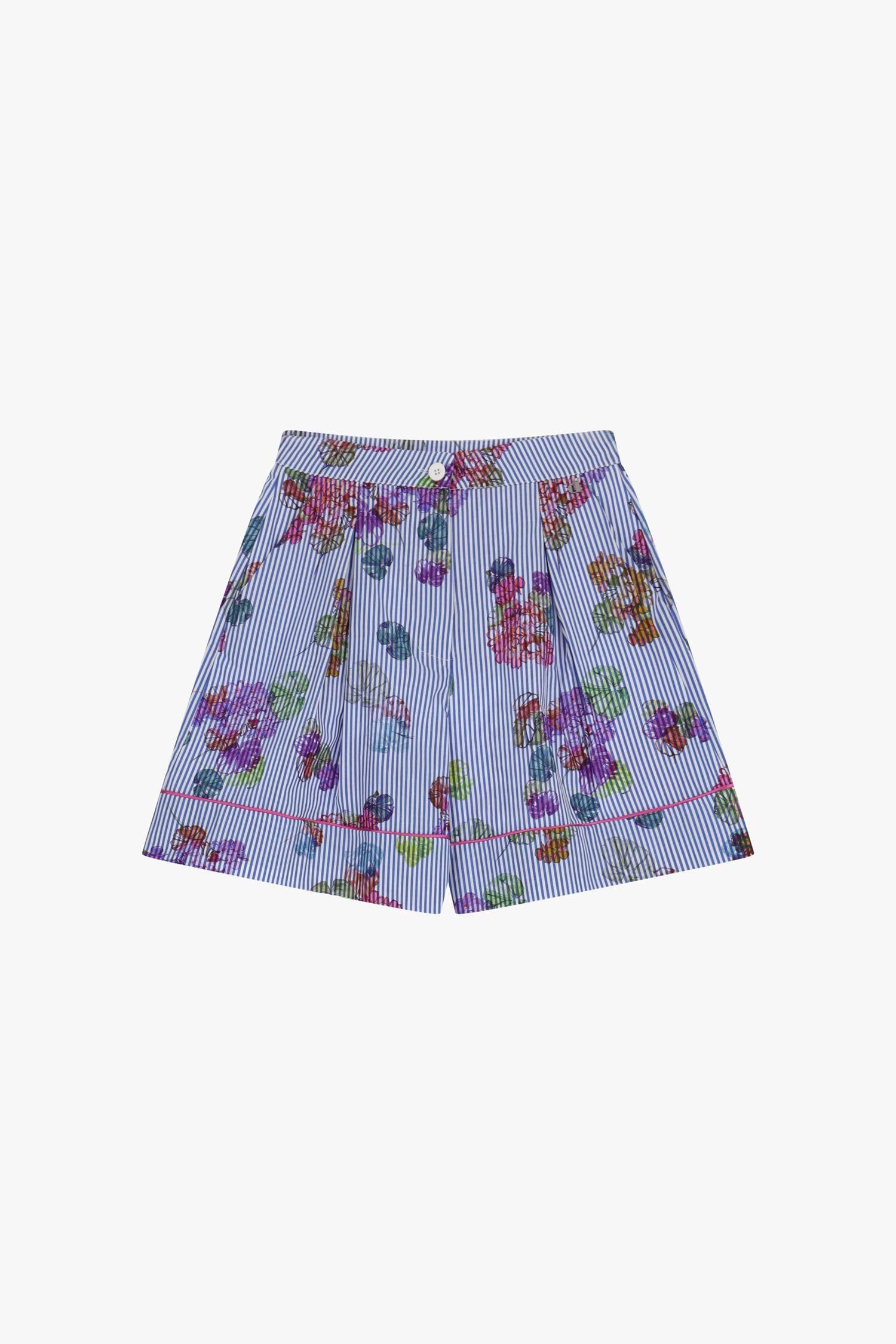 Short large rayé à fleurs Dixie