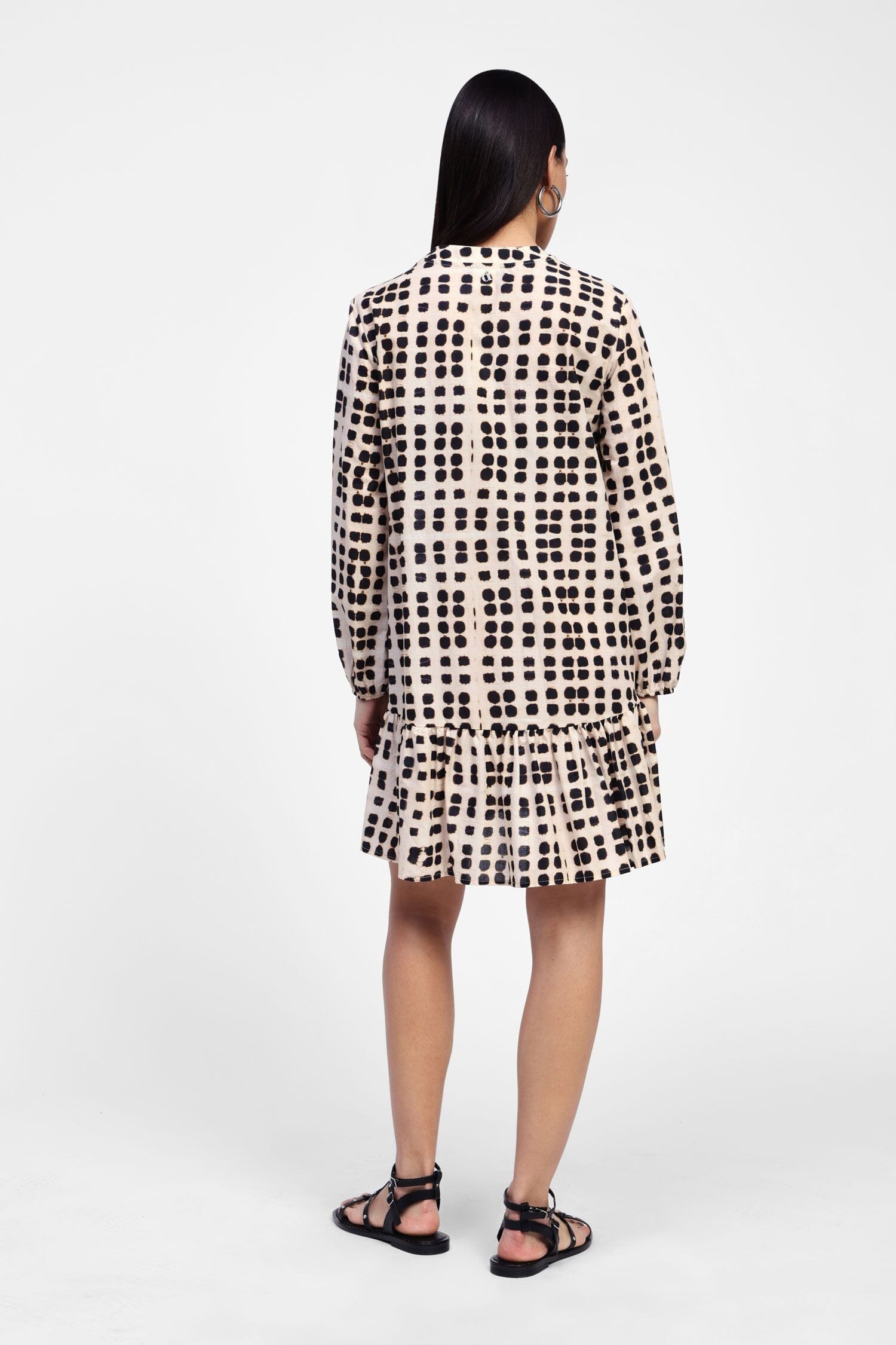 Vestito Corto Con Stampa E Bottoni Dixie