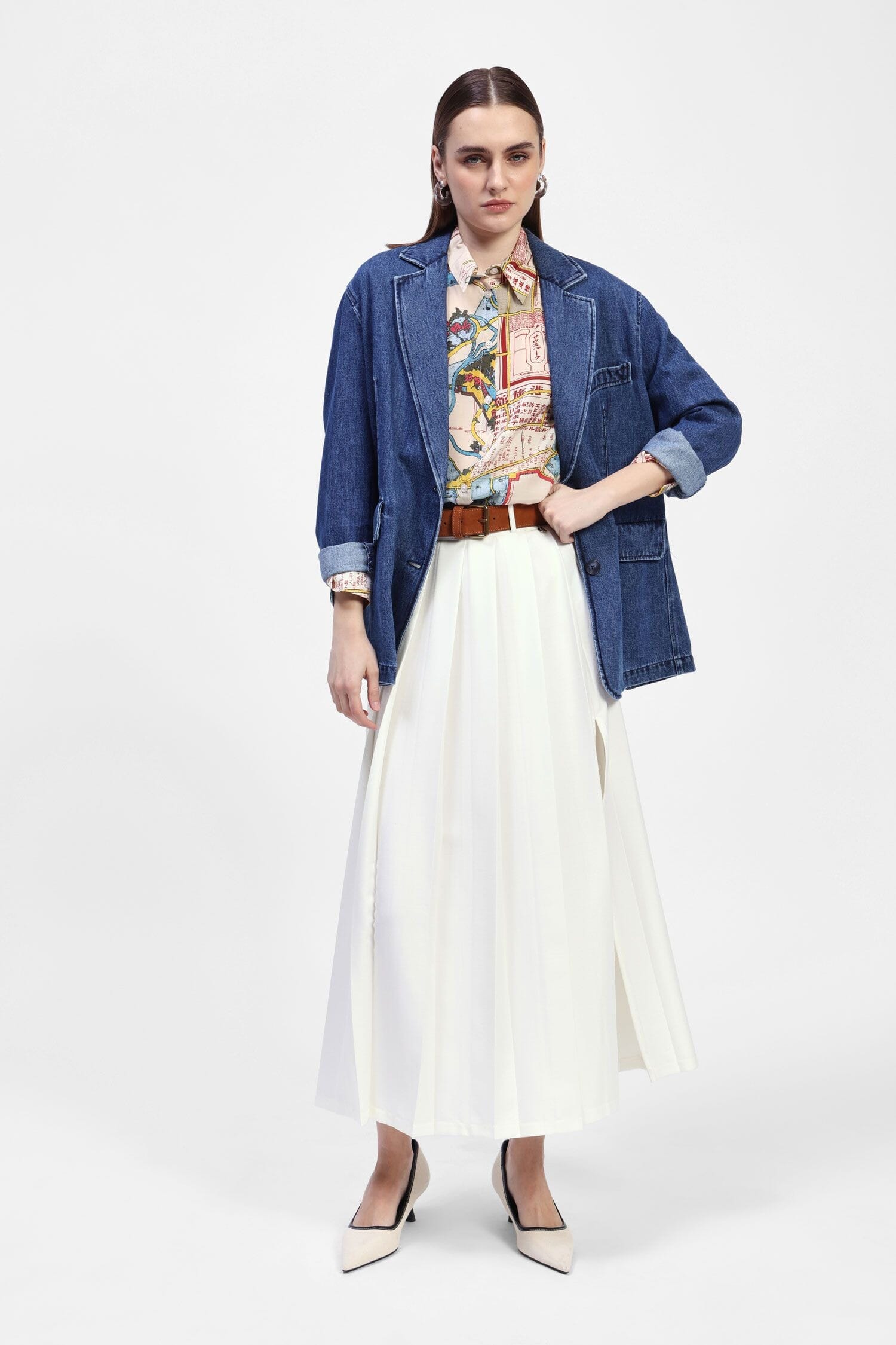 Gonna Lunga A Pieghe Con Spacchi Dixie