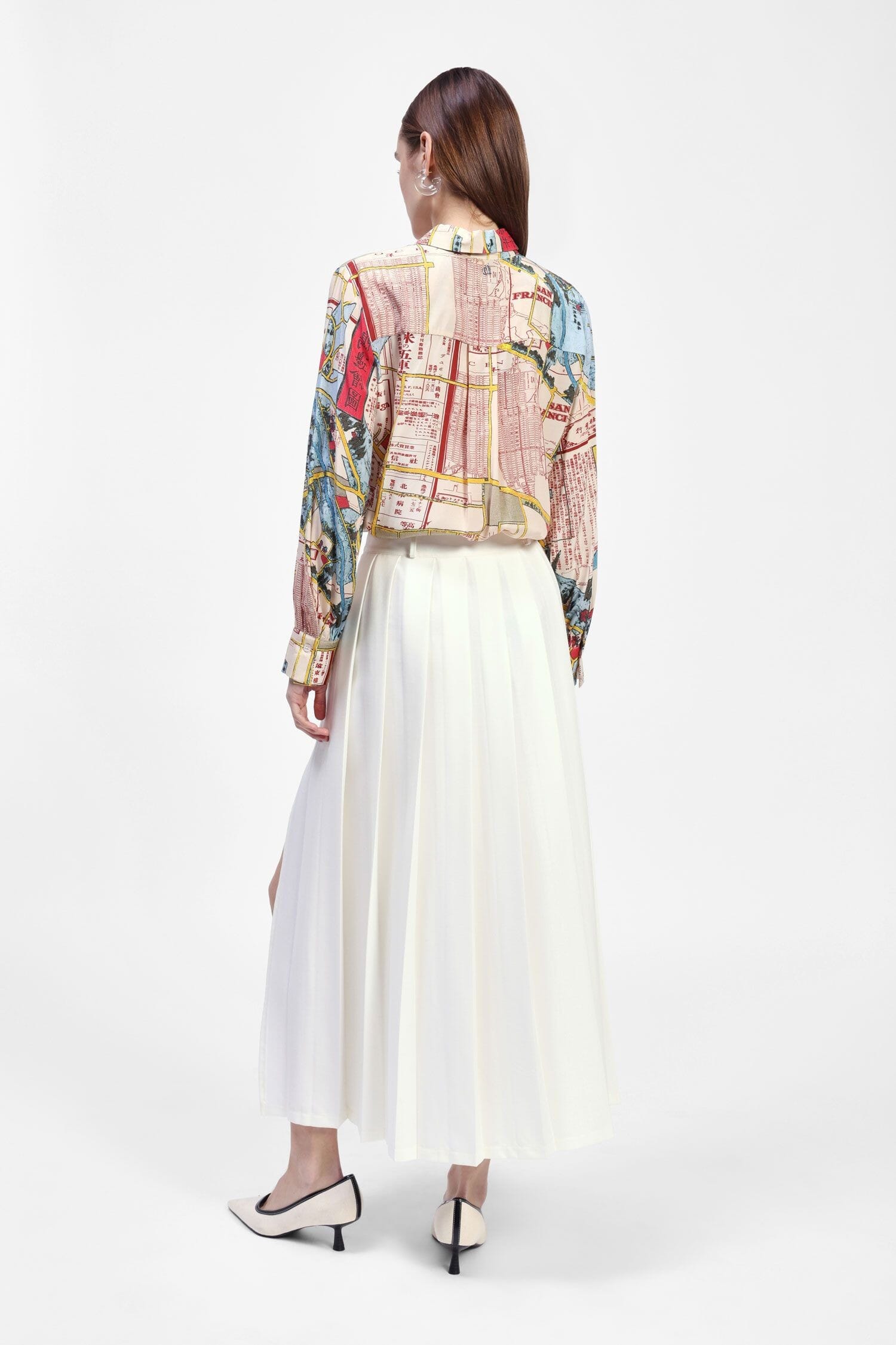 Gonna Lunga A Pieghe Con Spacchi Dixie