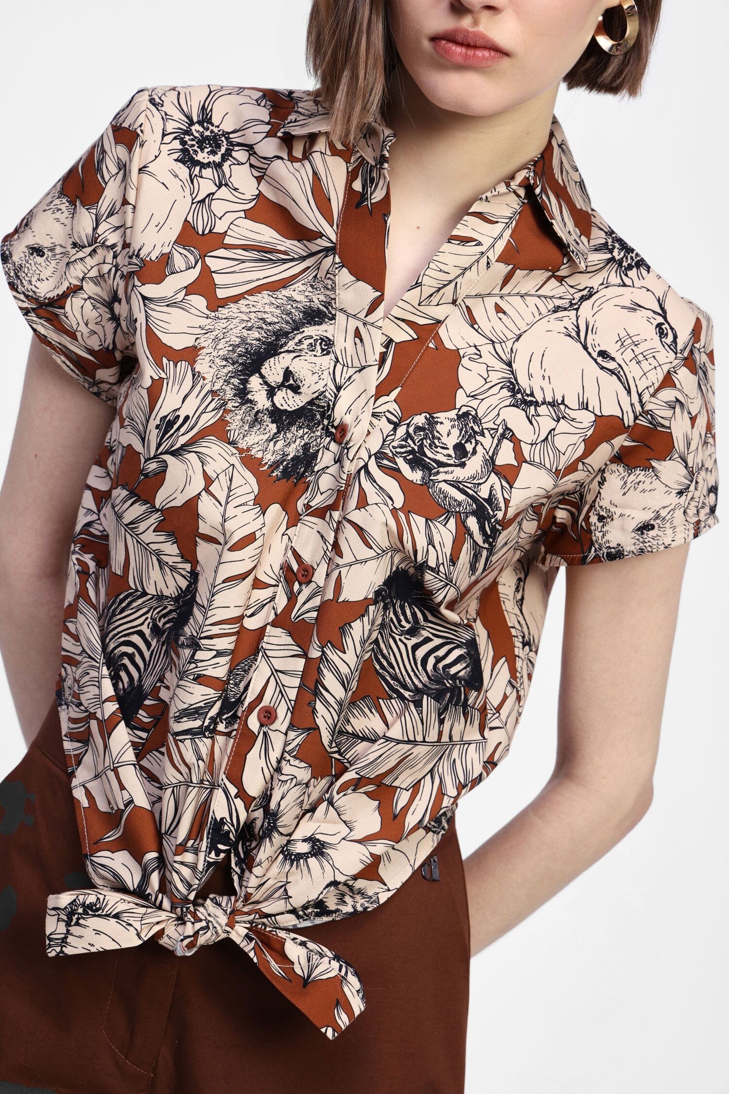 Camicia Stampata Maniche Corte Dixie