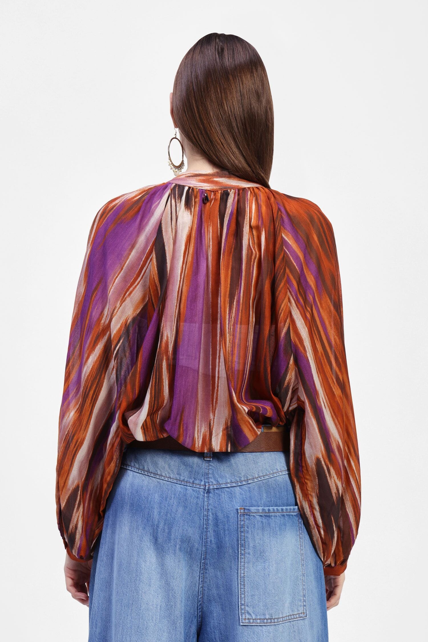 Camicia A Maniche Volume Stampata Dixie