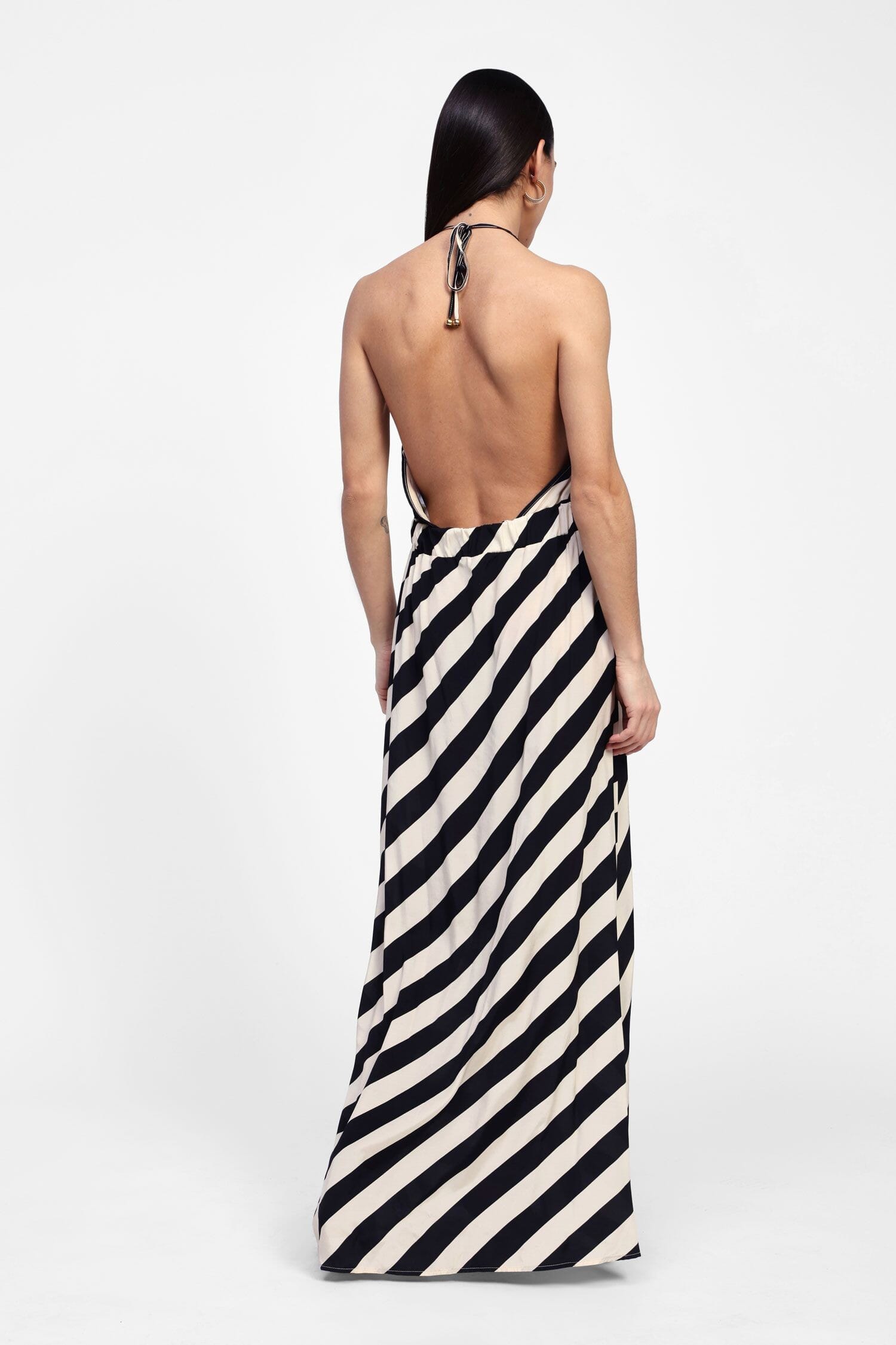 Abito Lungo A Righe Geometriche Dixie