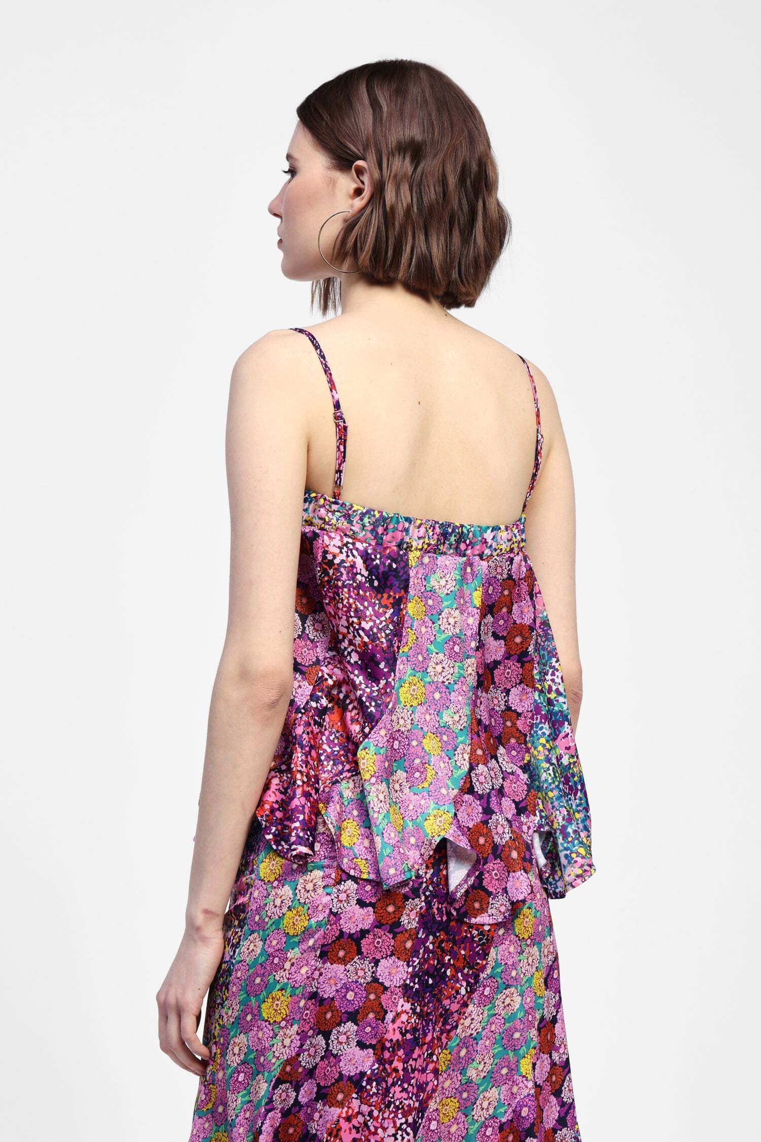 Canotta A Fiori Con Spalline Dixie