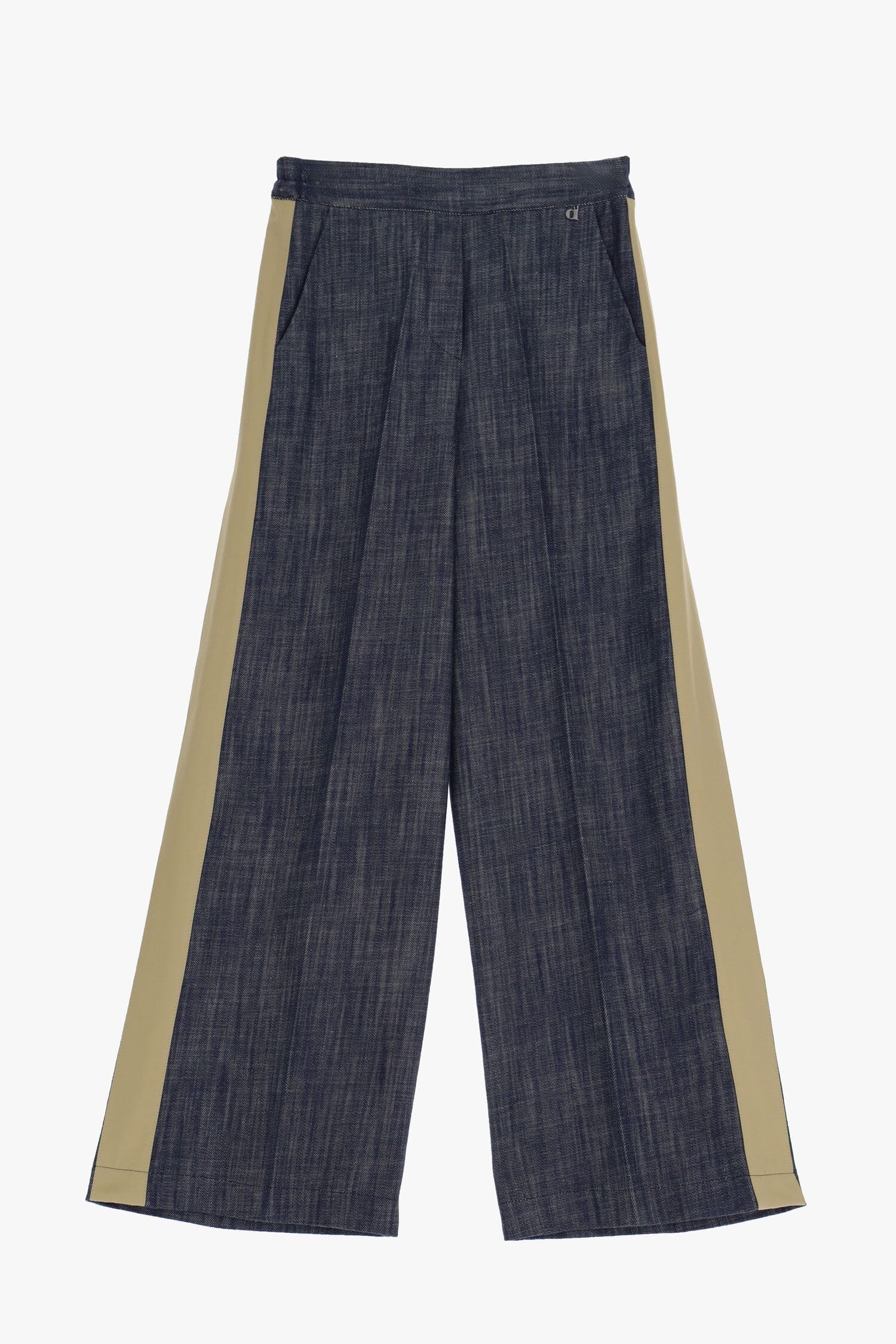 Pantaloni A Zampa Effetto Chambray Dixie