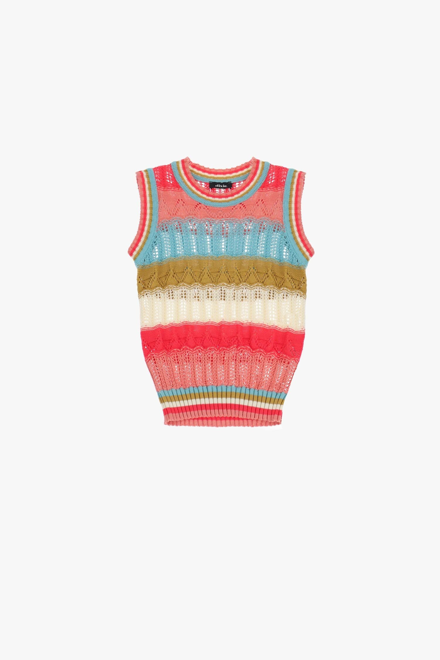 Dixie Striped Sleeveless Sweater