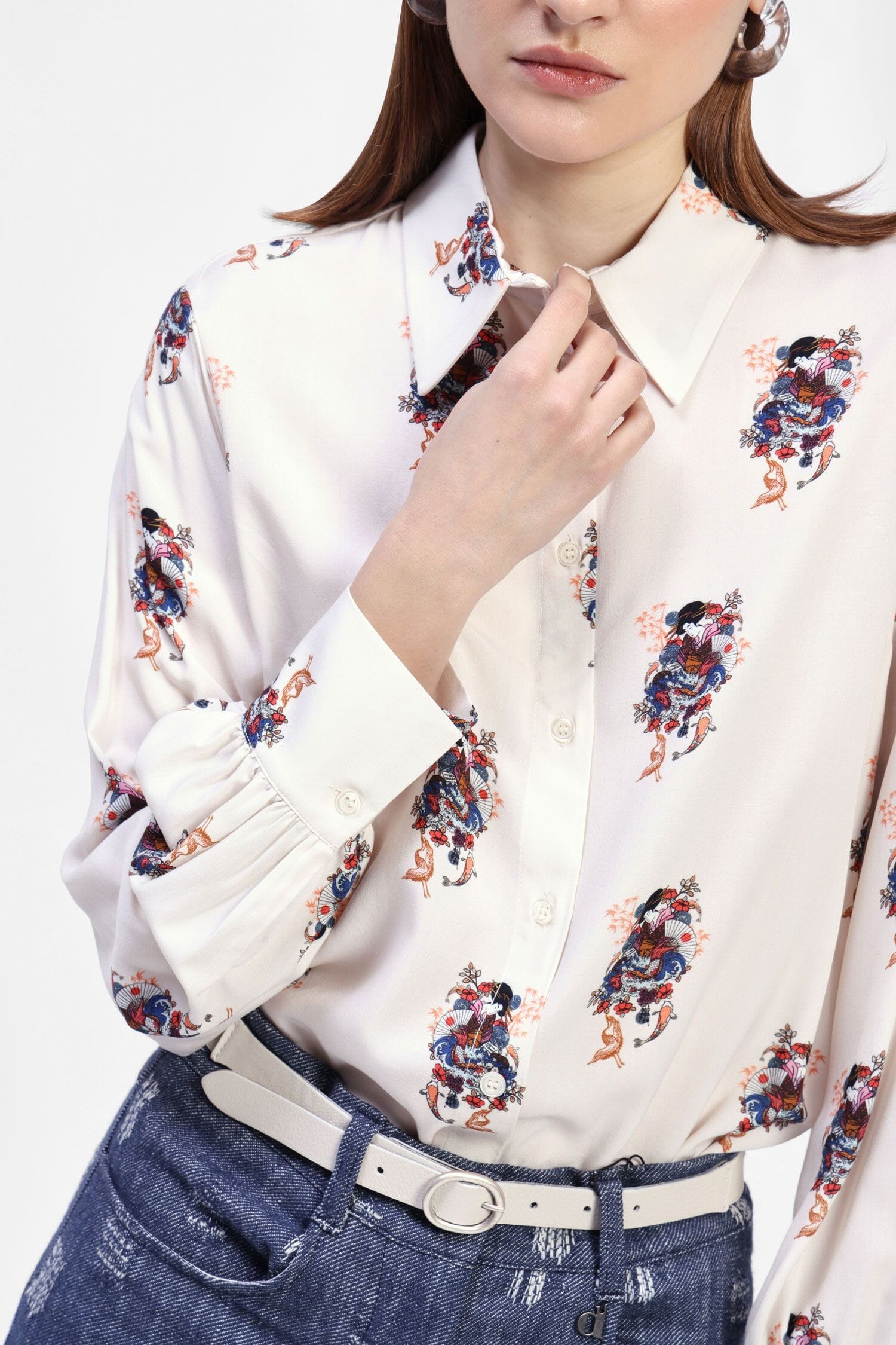 Printed Shirt With Classic Dixie Collar