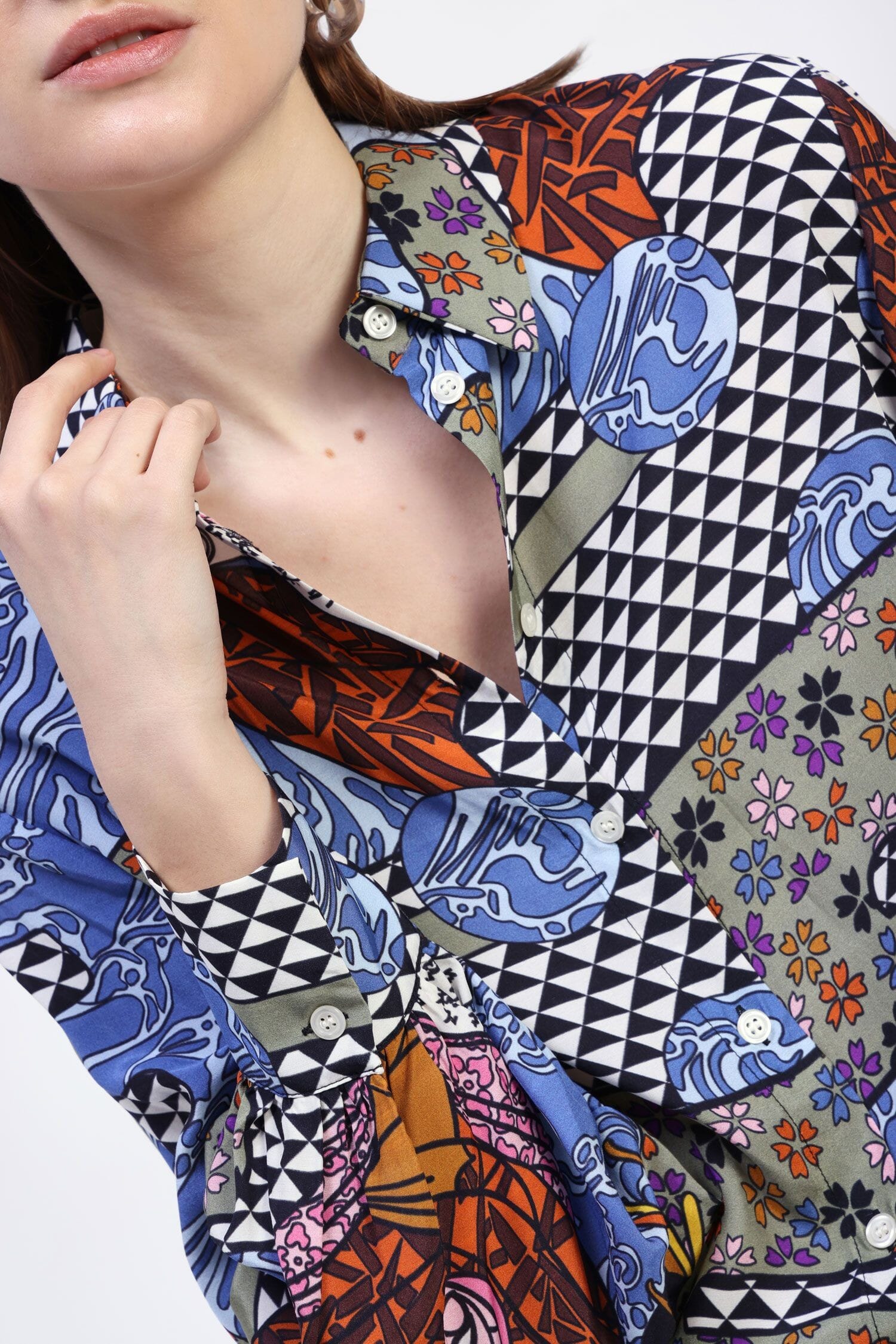 Camicia Stampata Con Colletto Classico Dixie