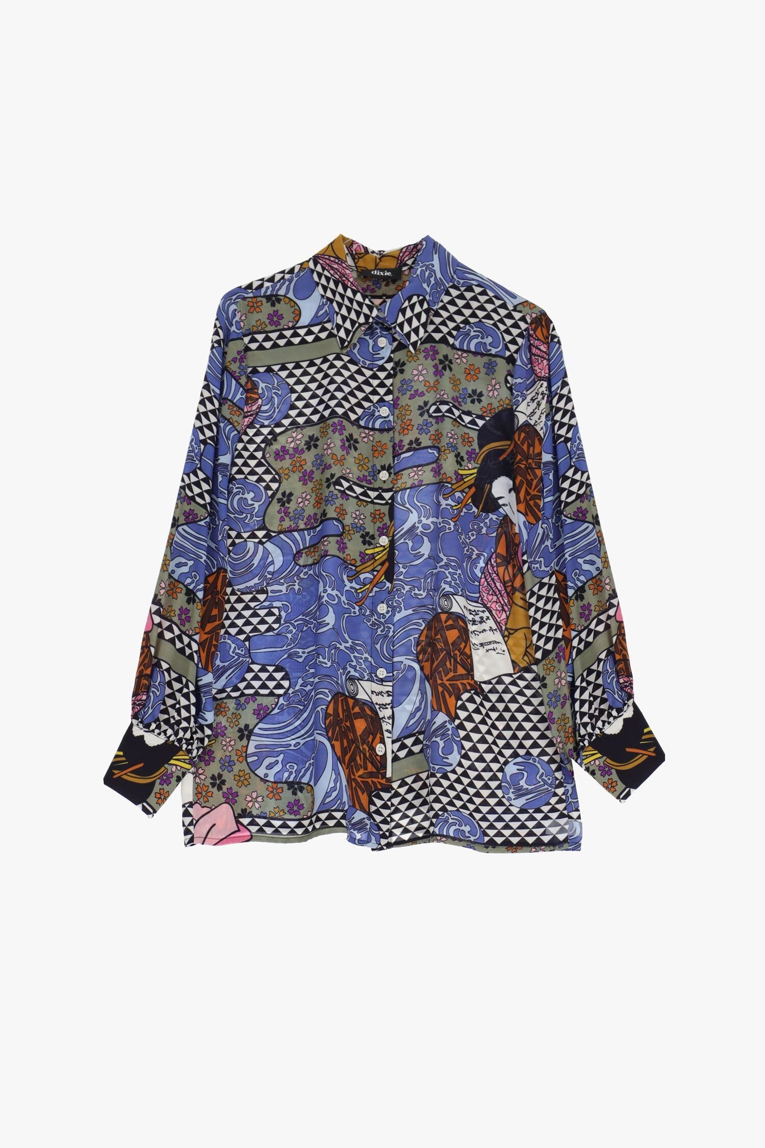 Camicia Stampata Con Colletto Classico Dixie