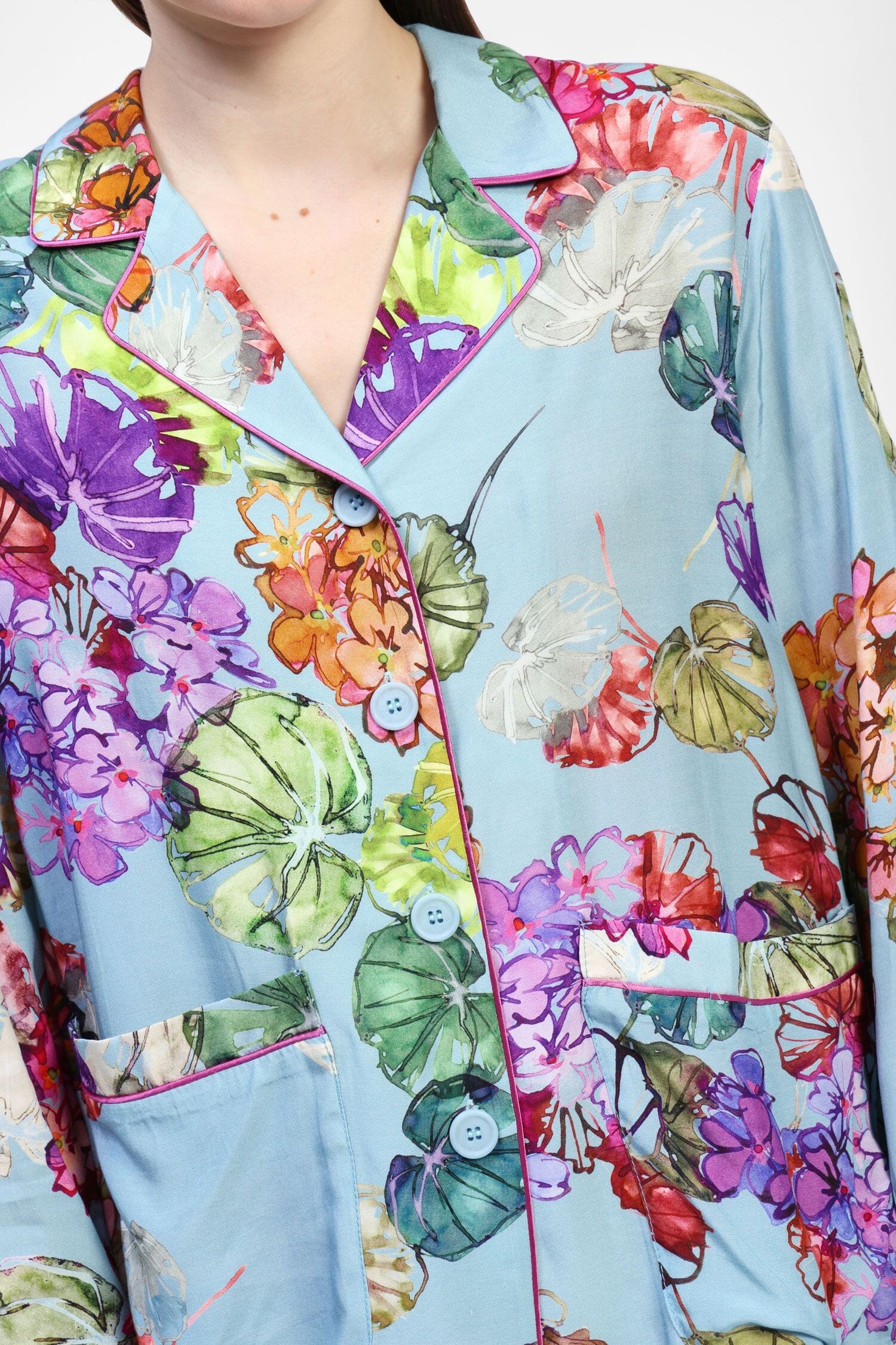 Camicia Stampata Con Tasche E Colletto Dixie