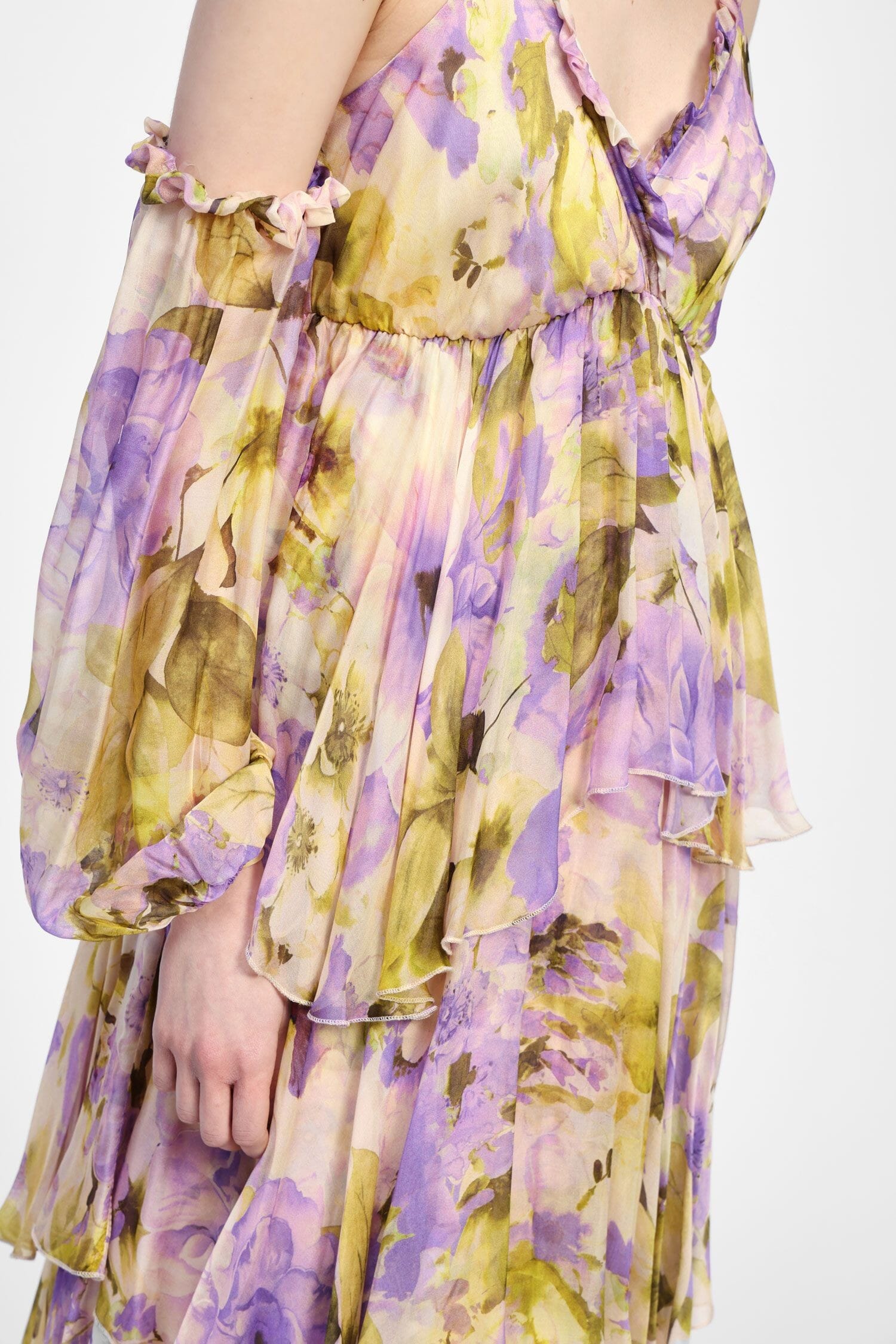 Abito A Balze Con Stampa Floreale E Spalle Scoperte Dixie