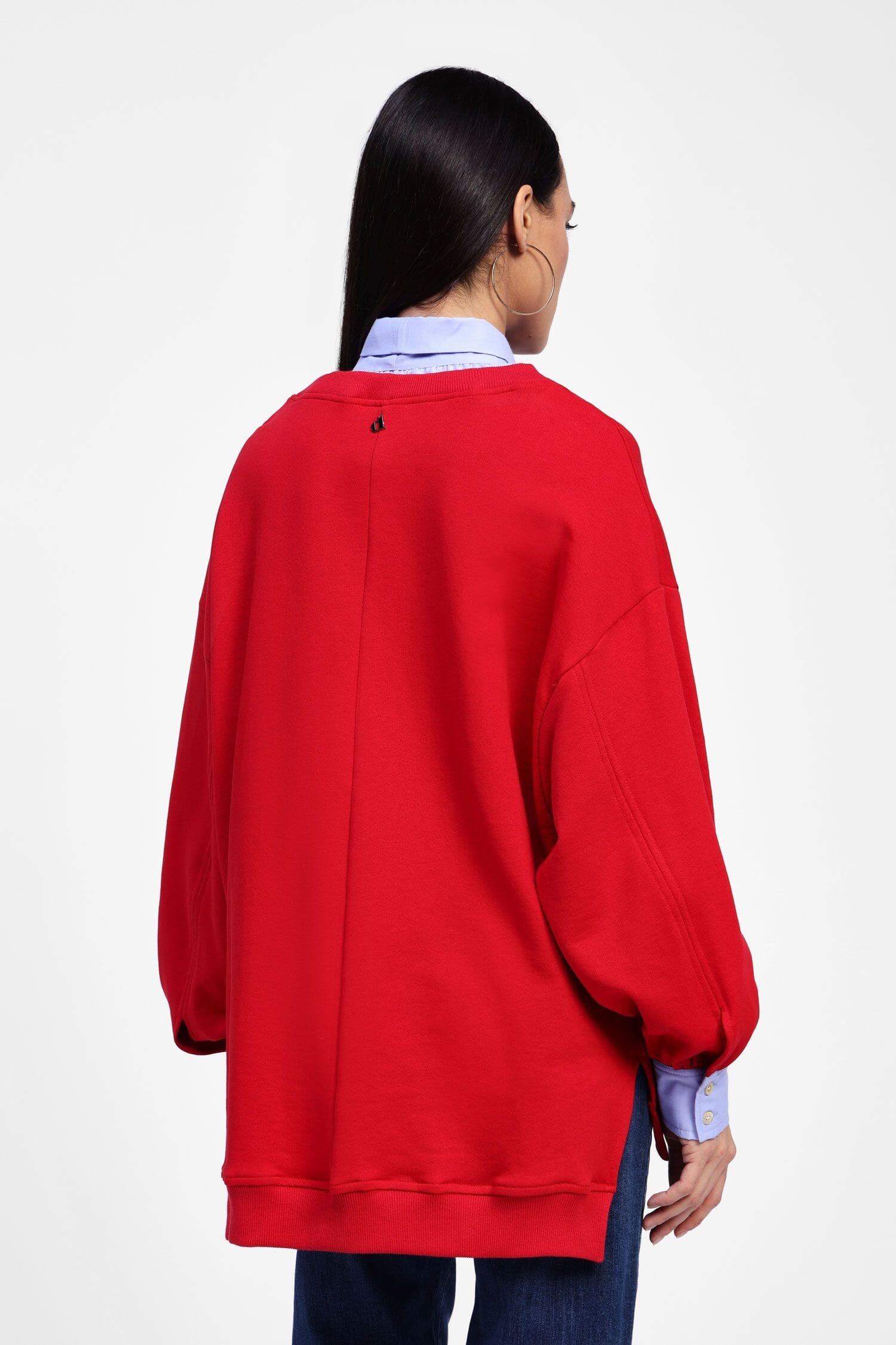 Sweatshirt With Shirt Inserts And Maxi Ribbon Dixie