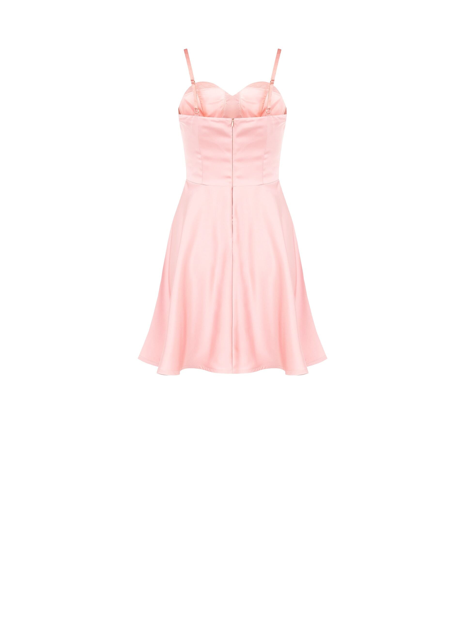 Short Satin Prom Dress With Rhinestone Maxi Rhinestone Rinascimento