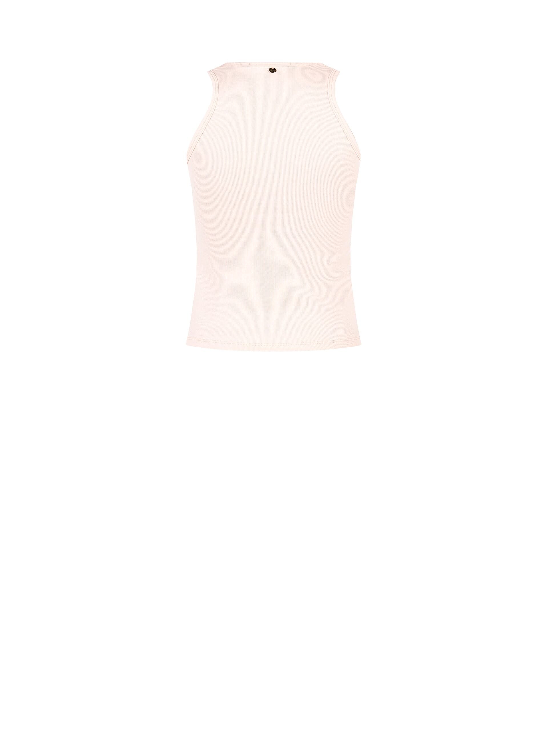 Top Aderente A Coste In Misto Cotone Con Strass Tono Su Tono Rinascimento