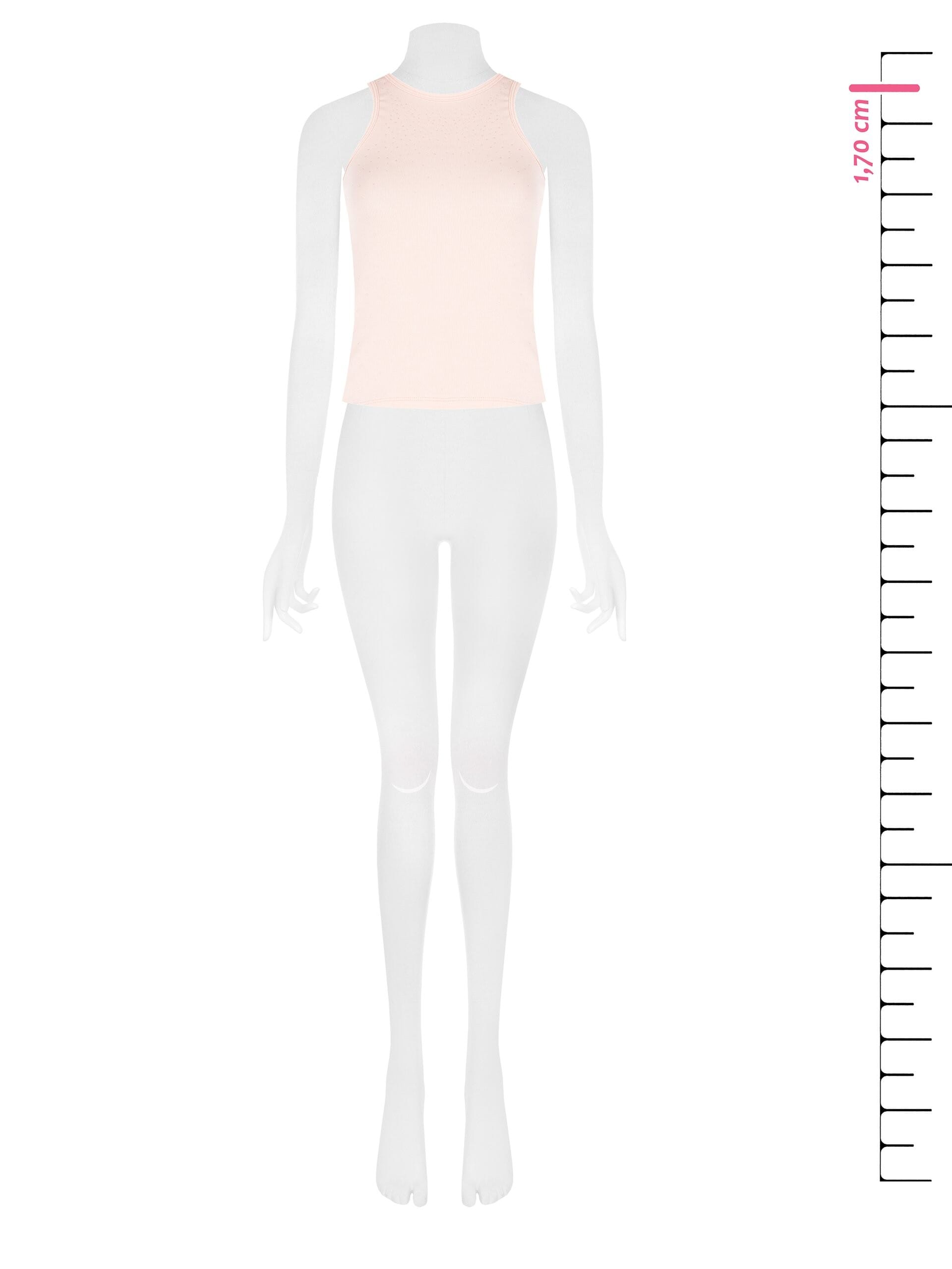 Top Aderente A Coste In Misto Cotone Con Strass Tono Su Tono Rinascimento