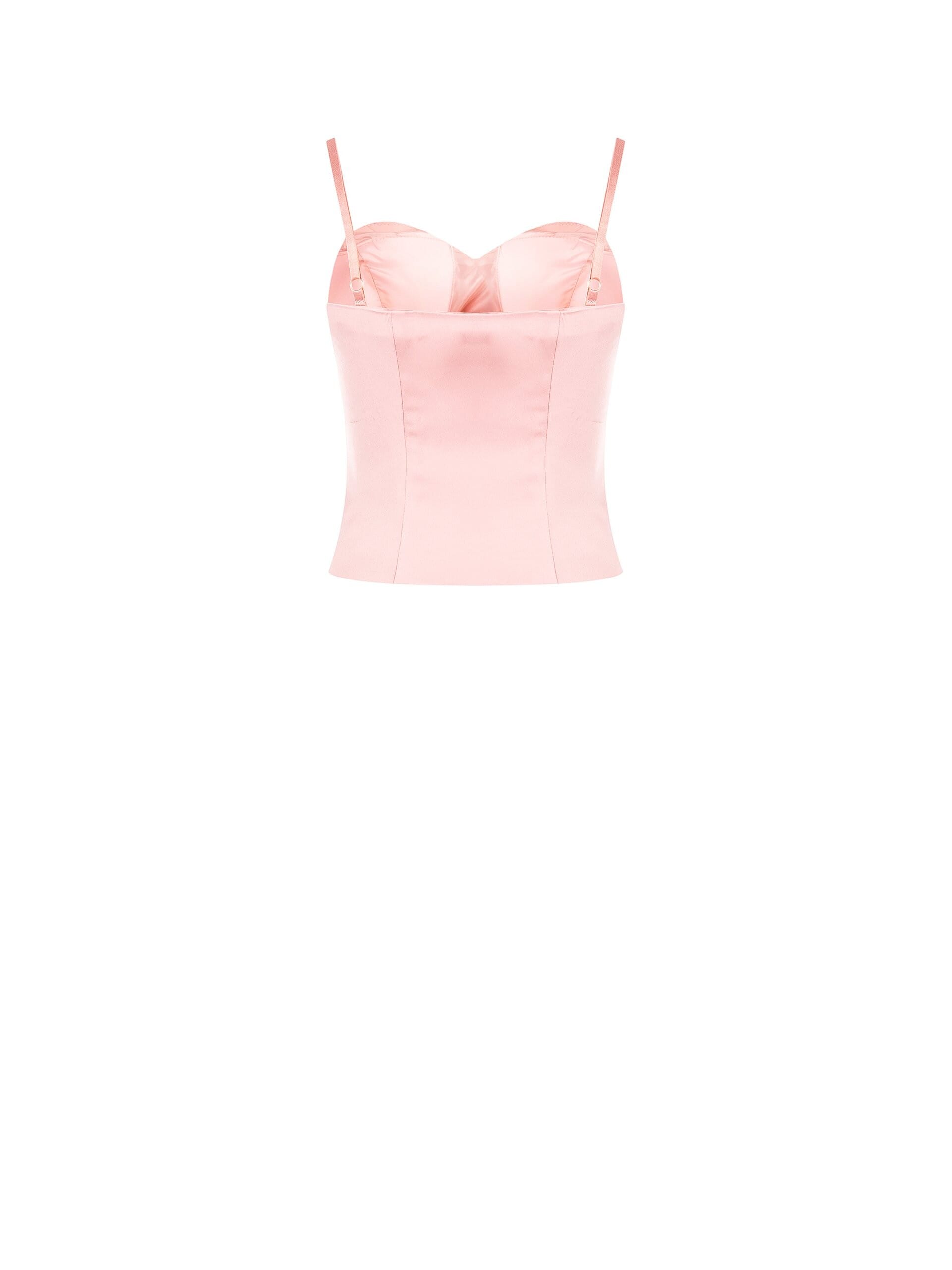 Top Bustier In Raso Con Maxi Strass Rinascimento