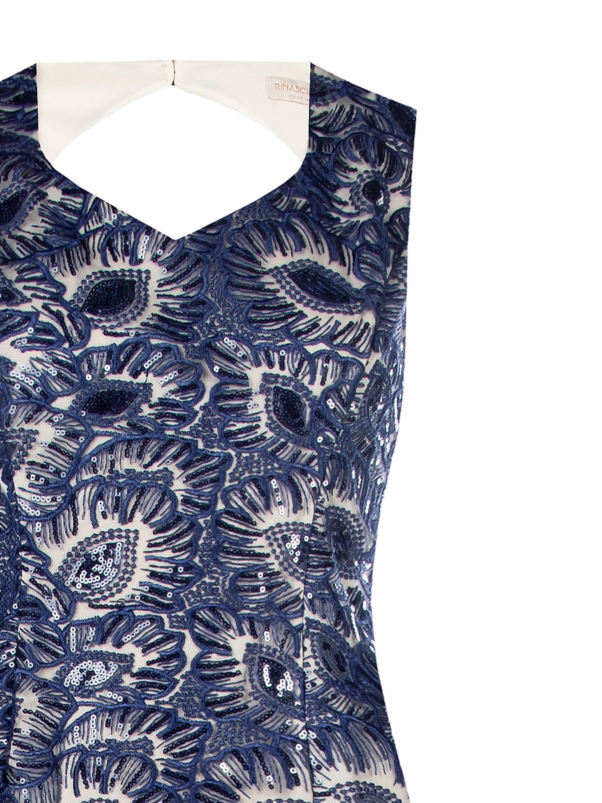 Abito Corto Svasato In Tulle Ricamato Con Paillettes Rinascimento