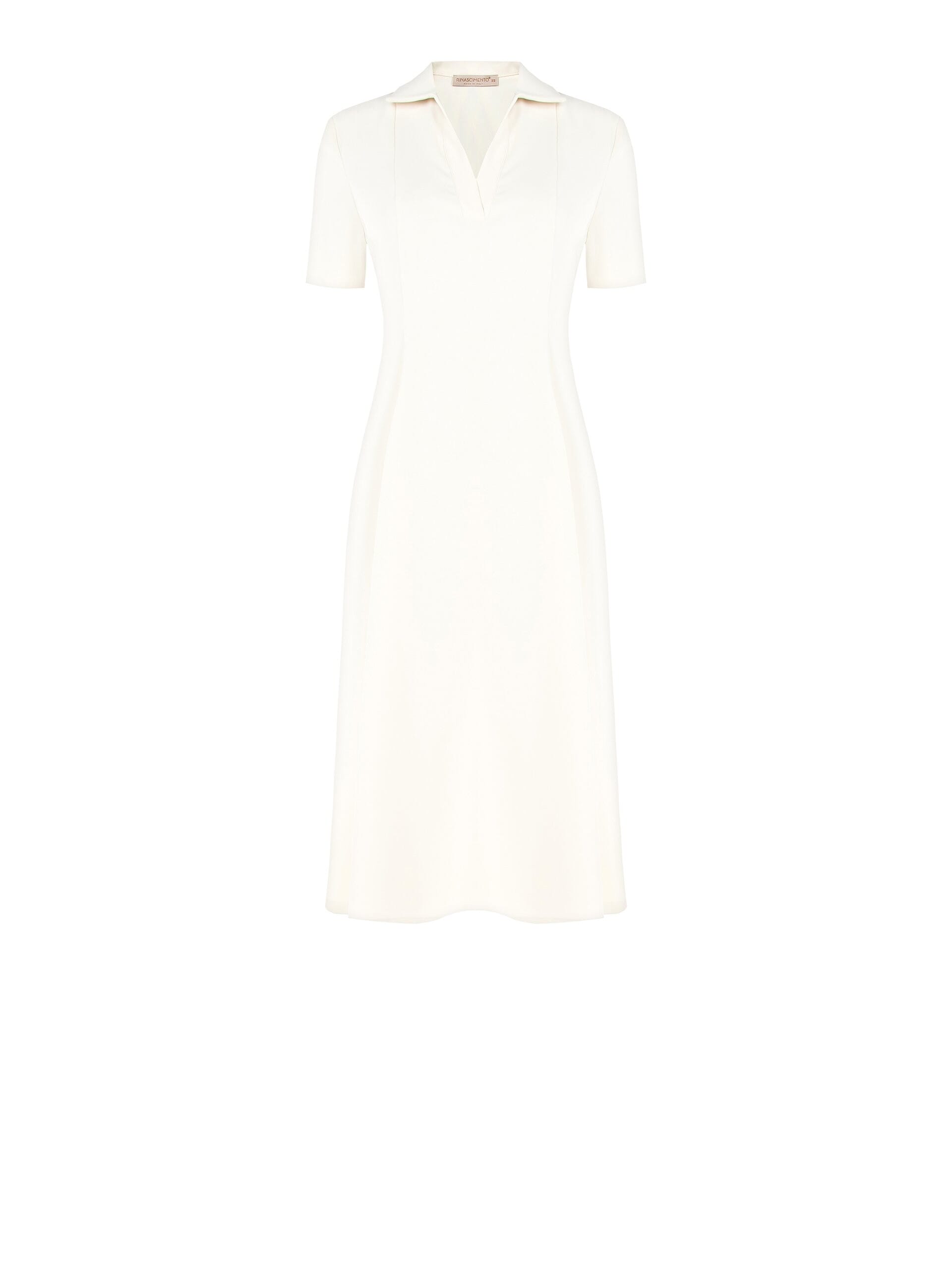 Abito Midi A Ruota In Tessuto Fluido Con Scollo A V Rinascimento