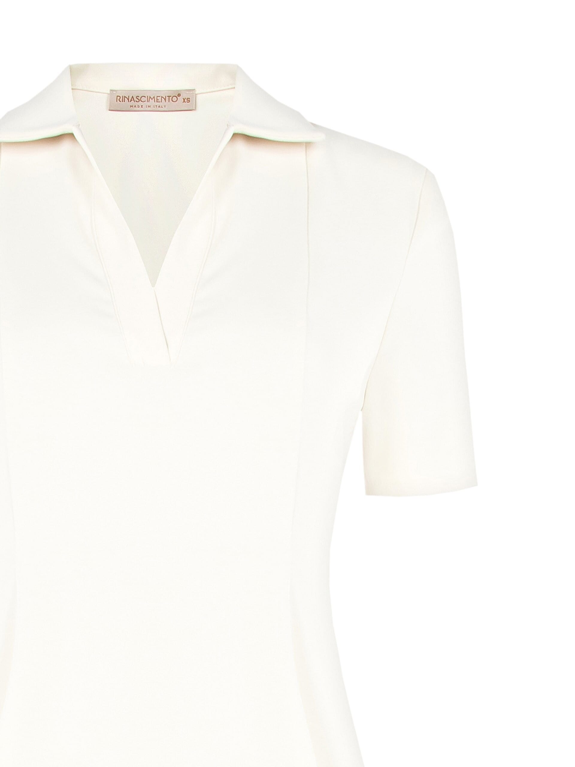 Abito Midi A Ruota In Tessuto Fluido Con Scollo A V Rinascimento