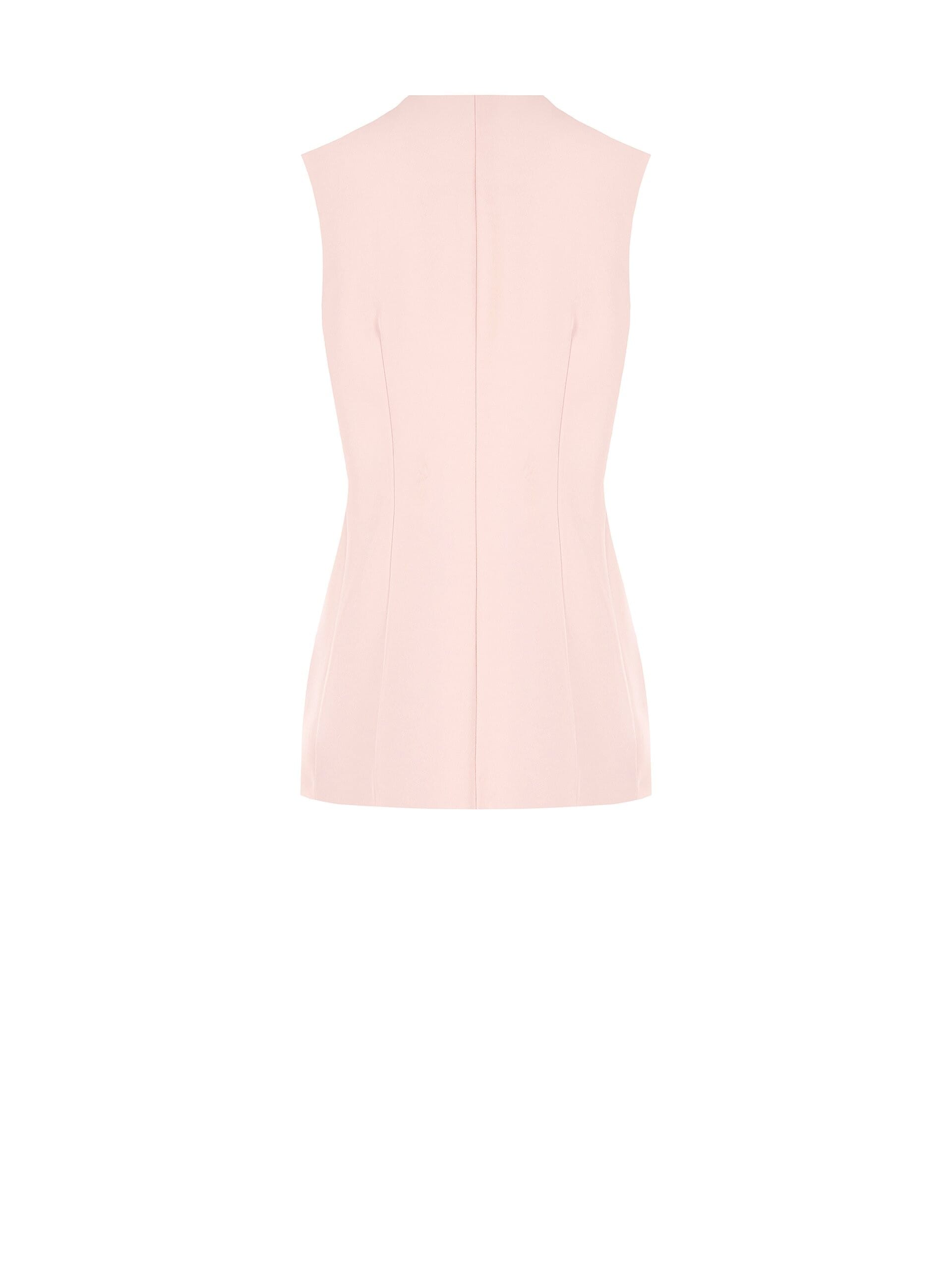 Gilet A Taglio Lungo In Tessuto Fluido Con Pizzo Rinascimento