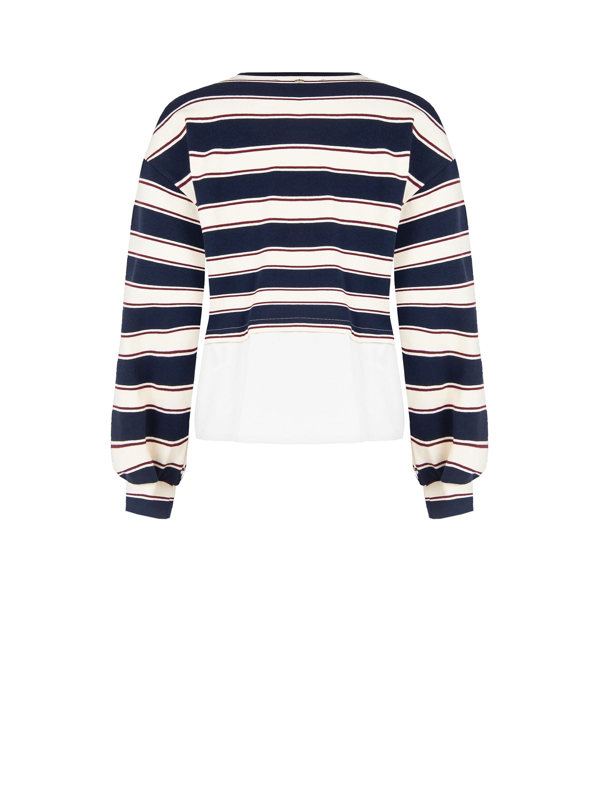 Two Piece Effect Sweatshirt With Cotton Blend Shirt Rinascimento