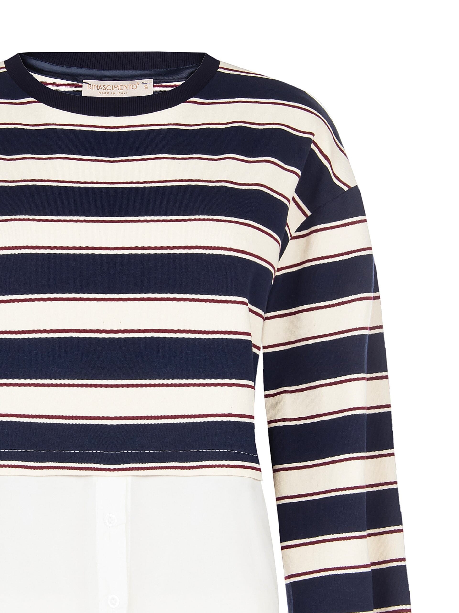 Two Piece Effect Sweatshirt With Cotton Blend Shirt Rinascimento