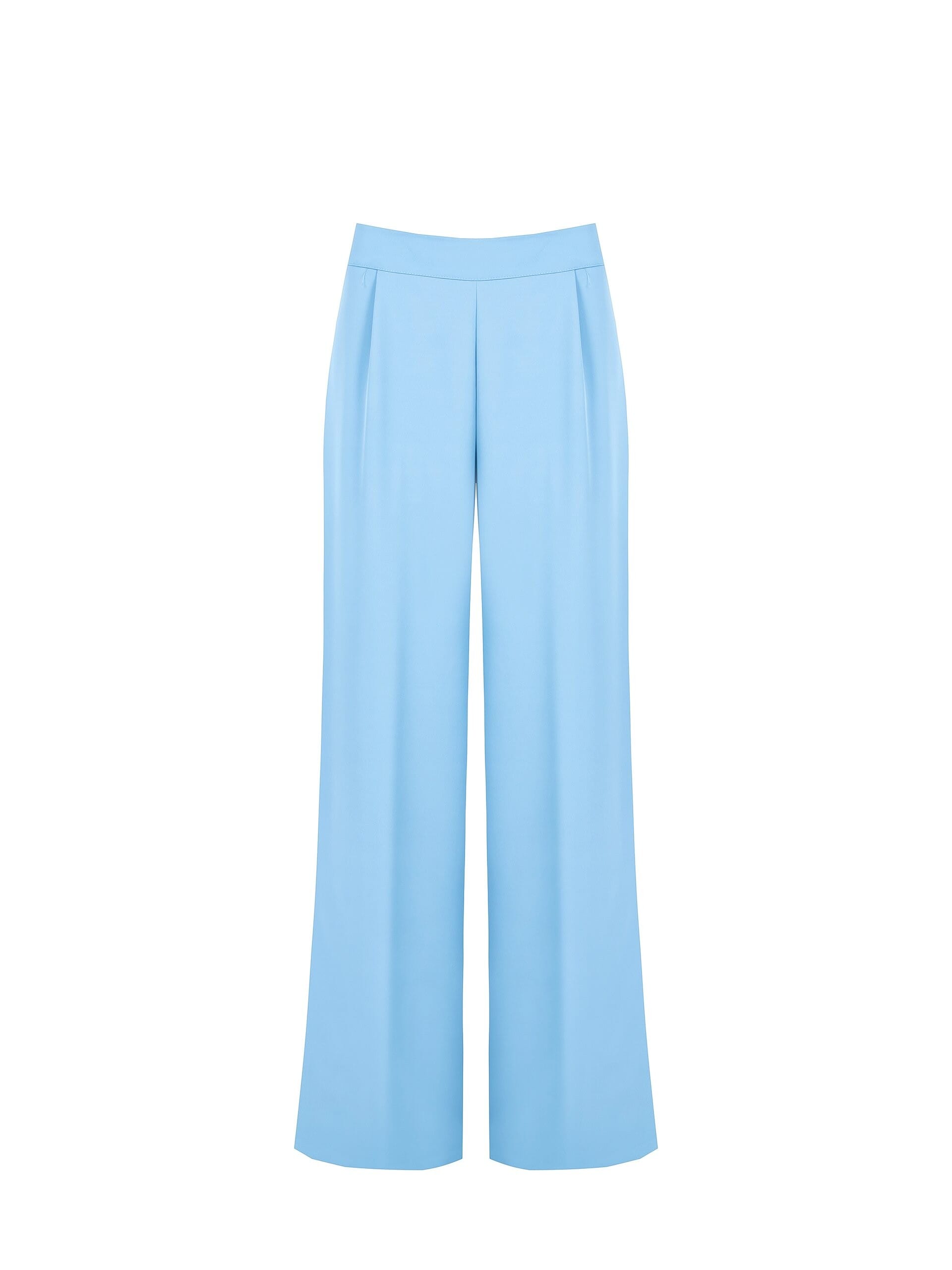 Pantaloni Palazzo In Tessuto Fluido Con Pinces Rinascimento