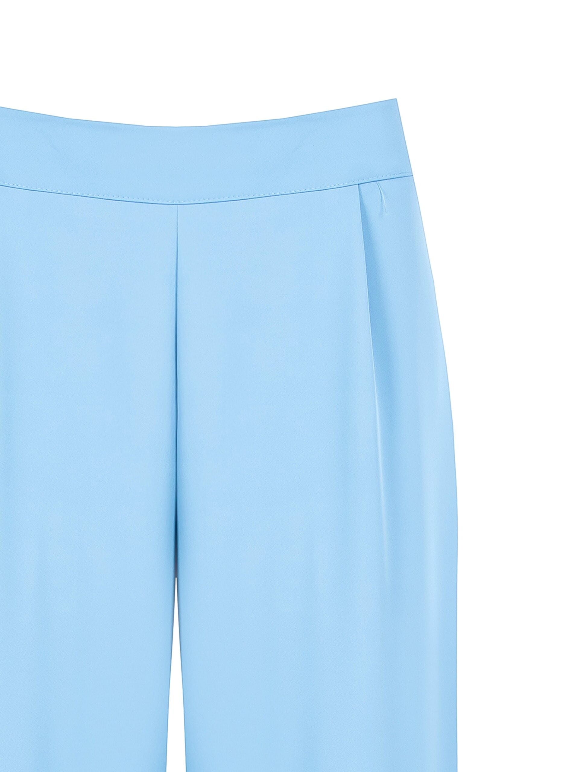 Pantaloni Palazzo In Tessuto Fluido Con Pinces Rinascimento