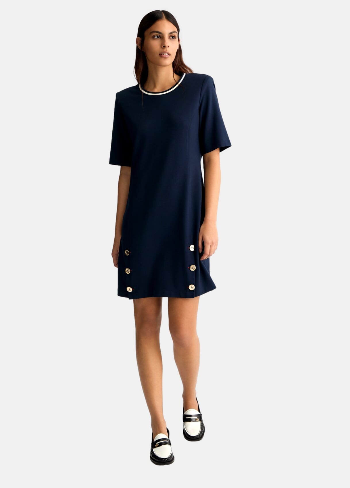 Abito Corto Con Bottoni Liu Jo