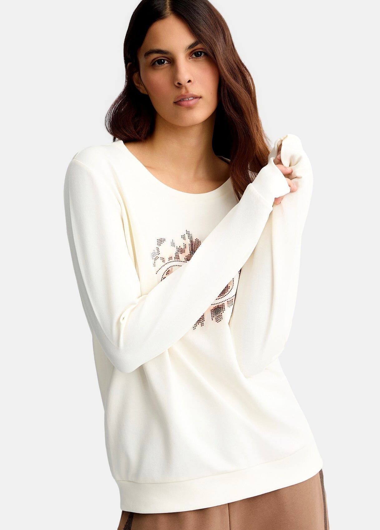 Felpa Con Logo Sfrangiato In Rilievo Liu Jo