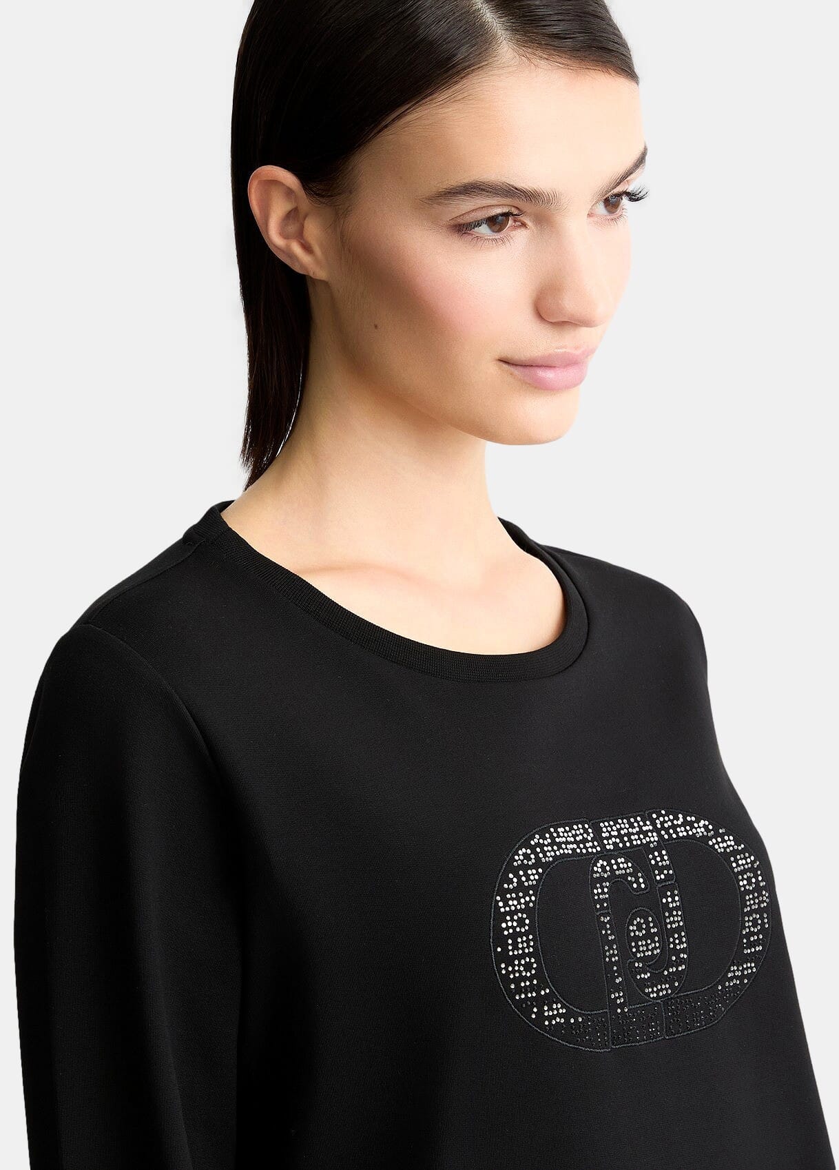 Felpa Con Logo Sfrangiato In Rilievo Liu Jo