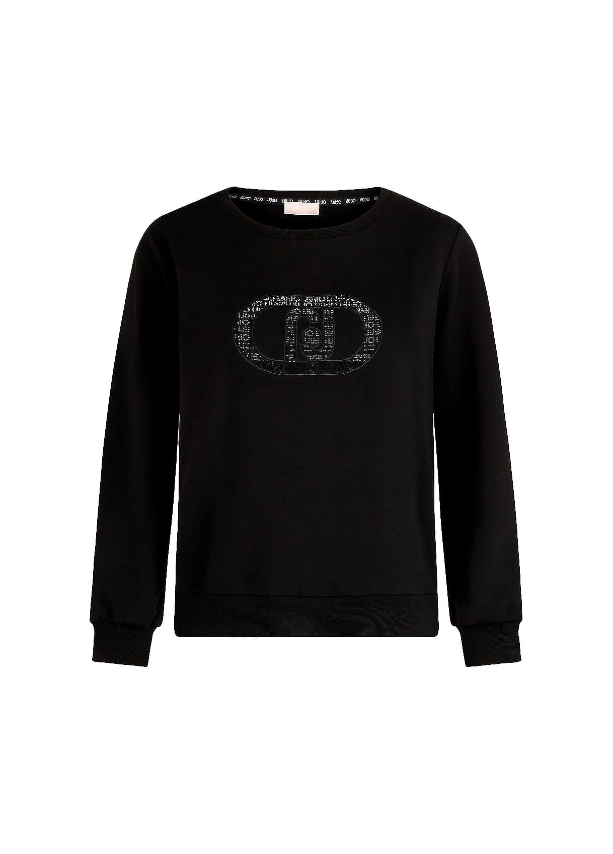 Felpa Con Logo Sfrangiato In Rilievo Liu Jo