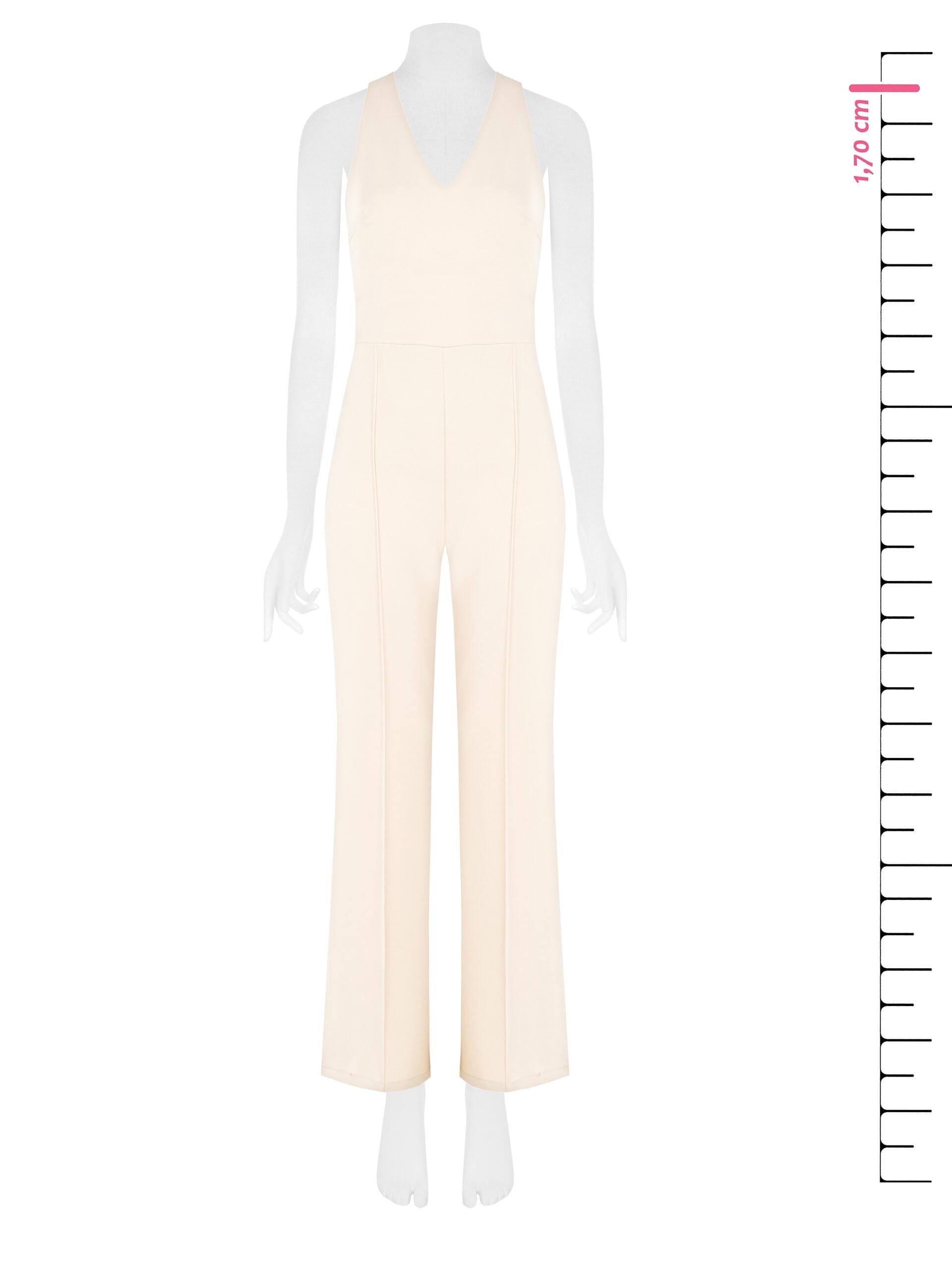 Tuta Intera Dritta In Scuba Crepe Con Fiocco Dietro Rinascimento