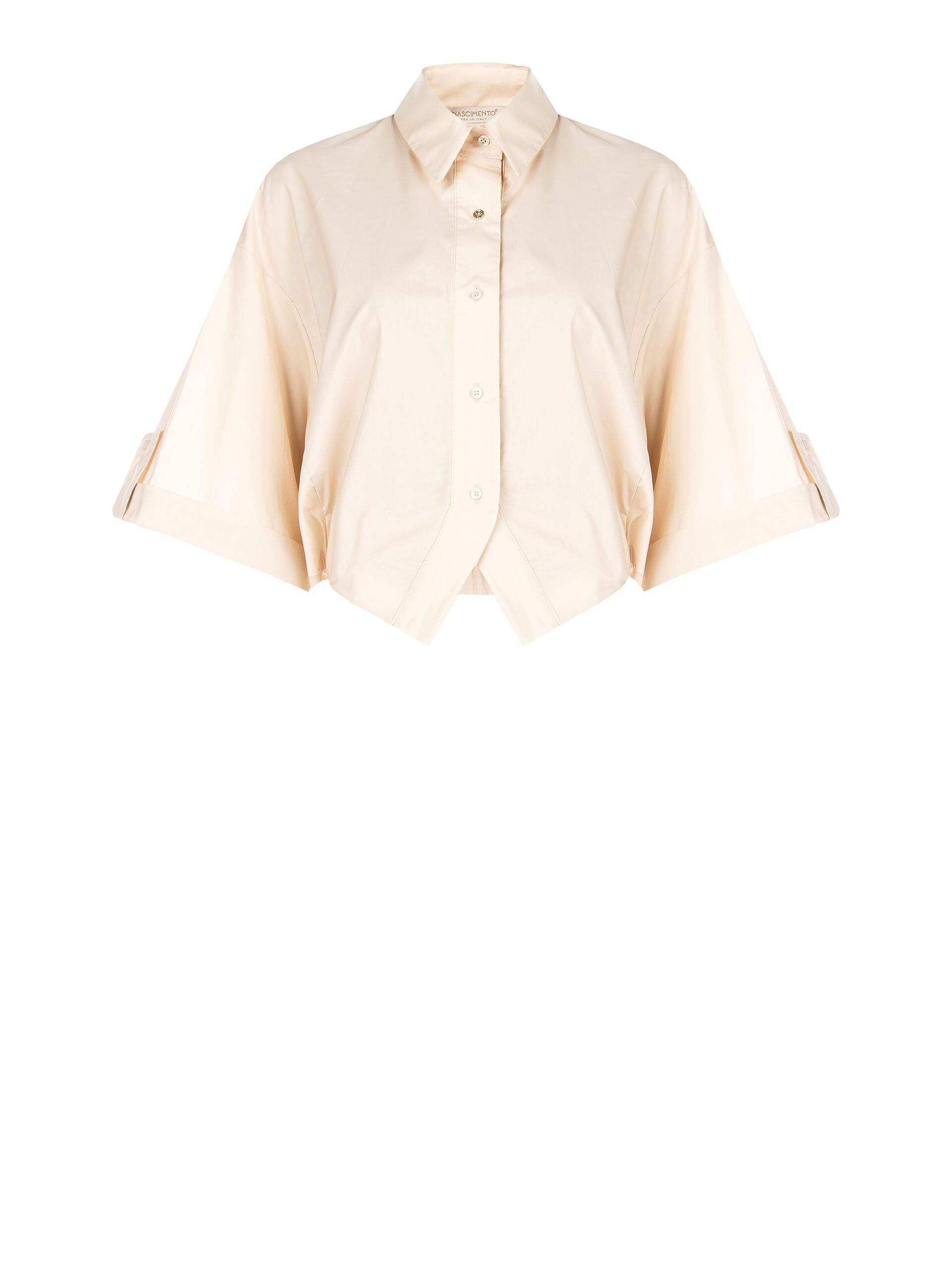 Camicia Corta Over In Cotone Con Elastico Dietro Rinascimento