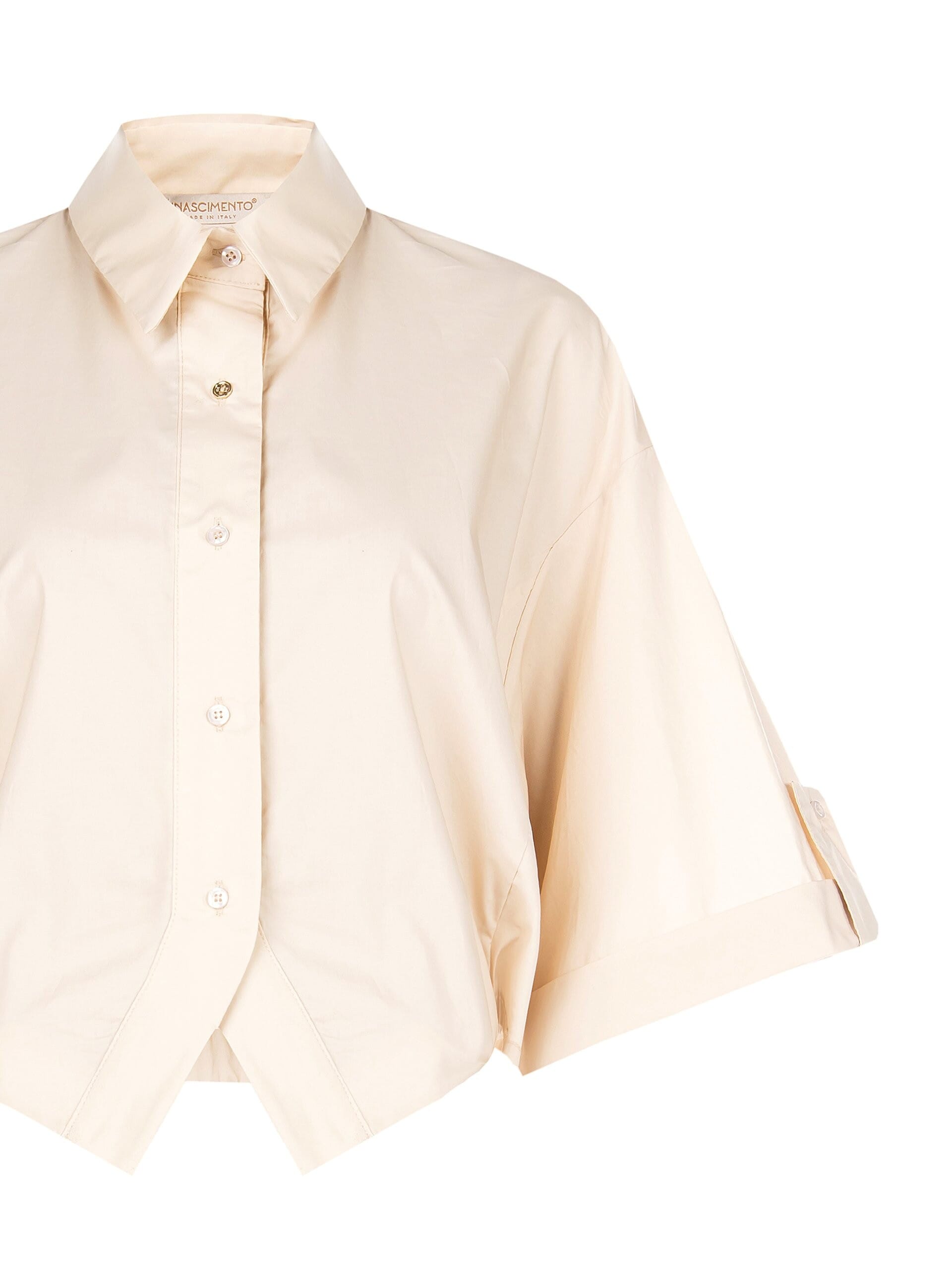 Camicia Corta Over In Cotone Con Elastico Dietro Rinascimento