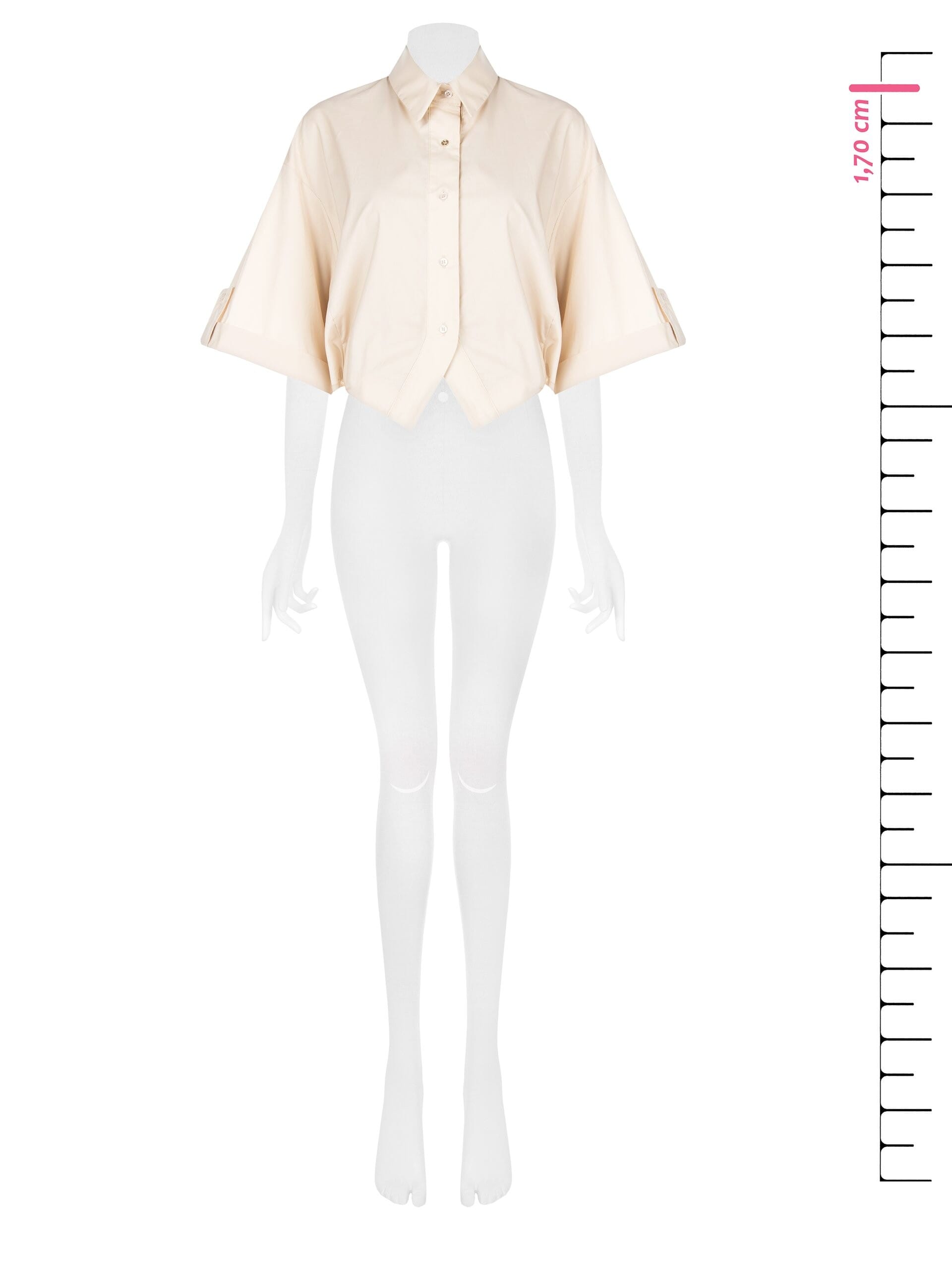 Camicia Corta Over In Cotone Con Elastico Dietro Rinascimento