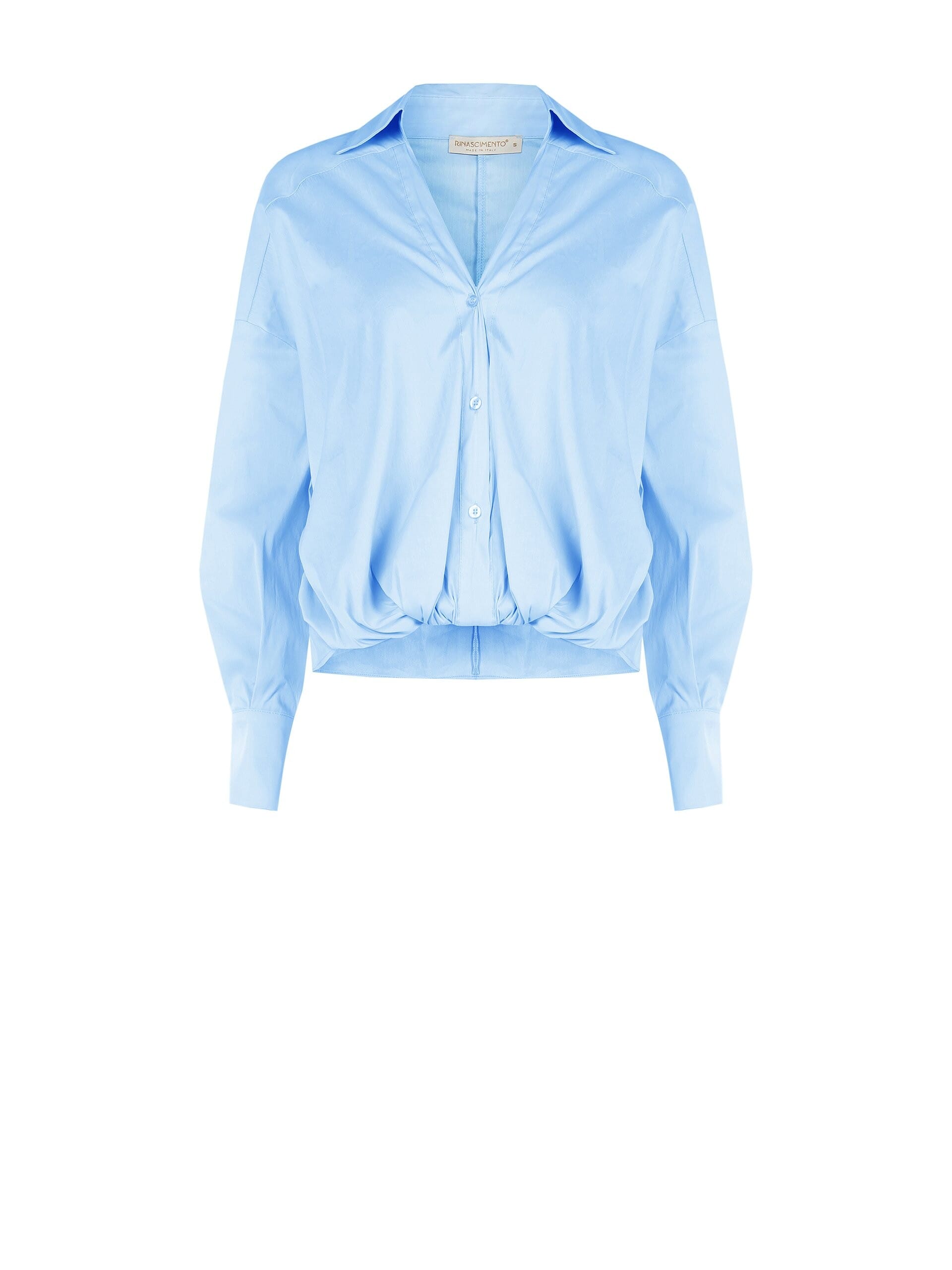 Rinascimento - Chemise asymétrique à col en V en coton mélangé