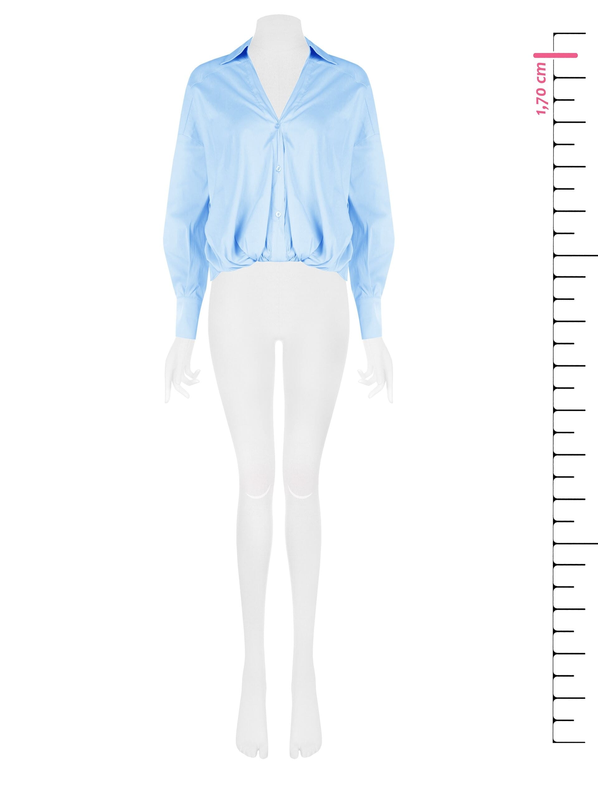 Rinascimento - Chemise asymétrique à col en V en coton mélangé