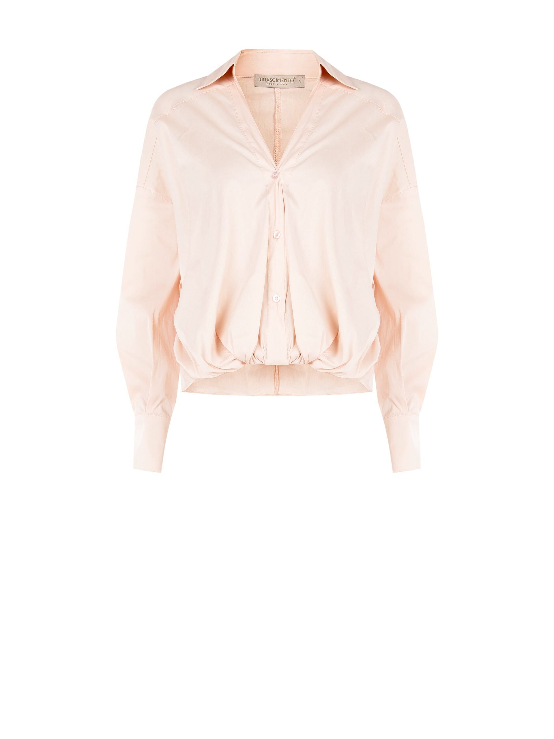 Rinascimento - Chemise asymétrique à col en V en coton mélangé