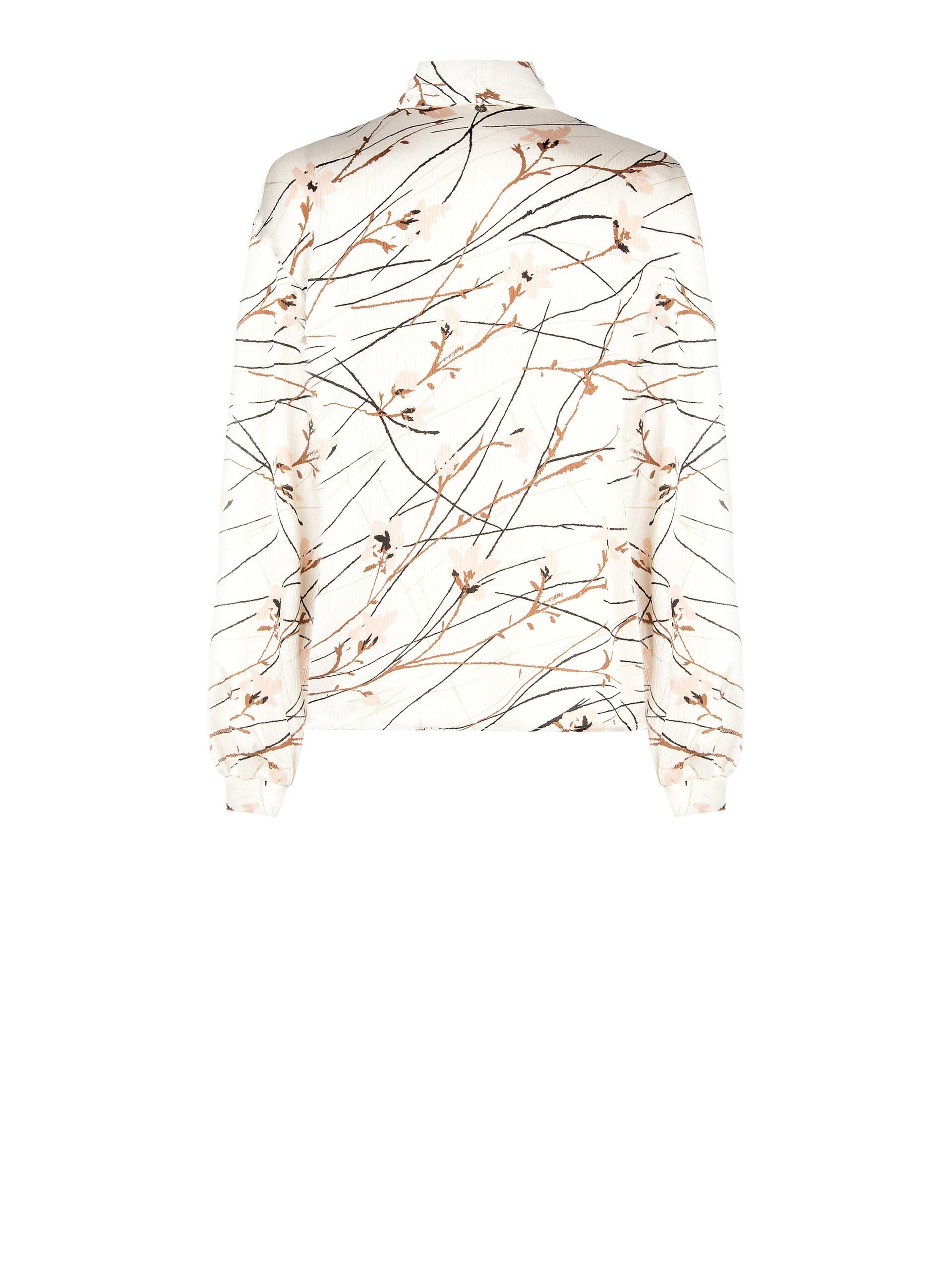 Blusa Ampia E Fluida In Raso Increspato Con Fiocco Rinascimento