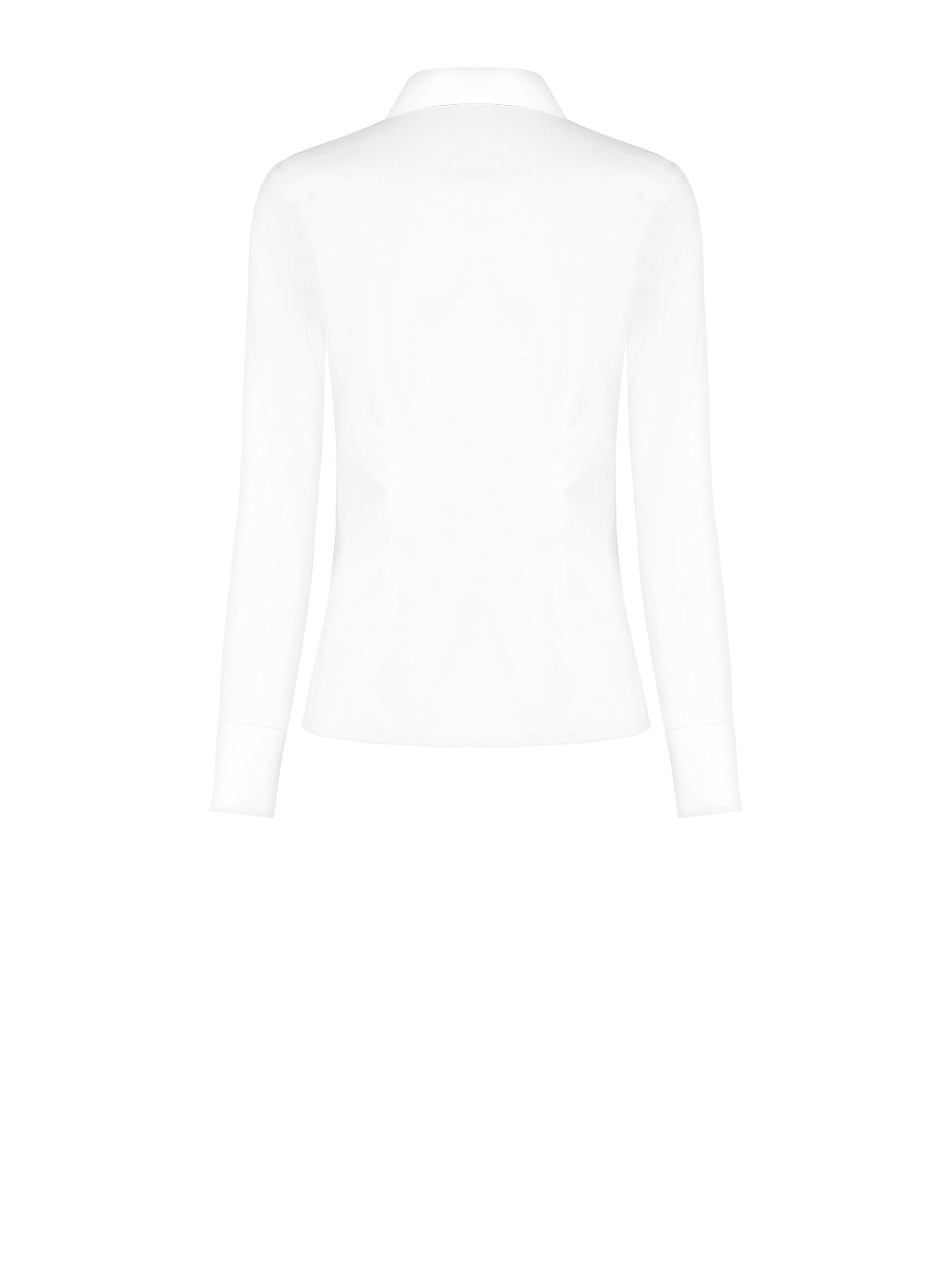 Camicia Sfiancata In Misto Cotone Con Bottoni A Scomparsa E Dettaglio In Strass Rinascimento