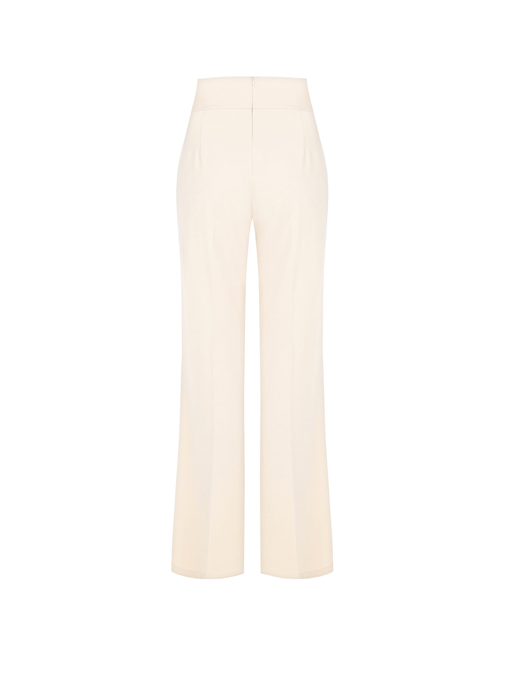 Pantaloni Larghi In Scuba Crepe Con Incrocio In Vita Rinascimento