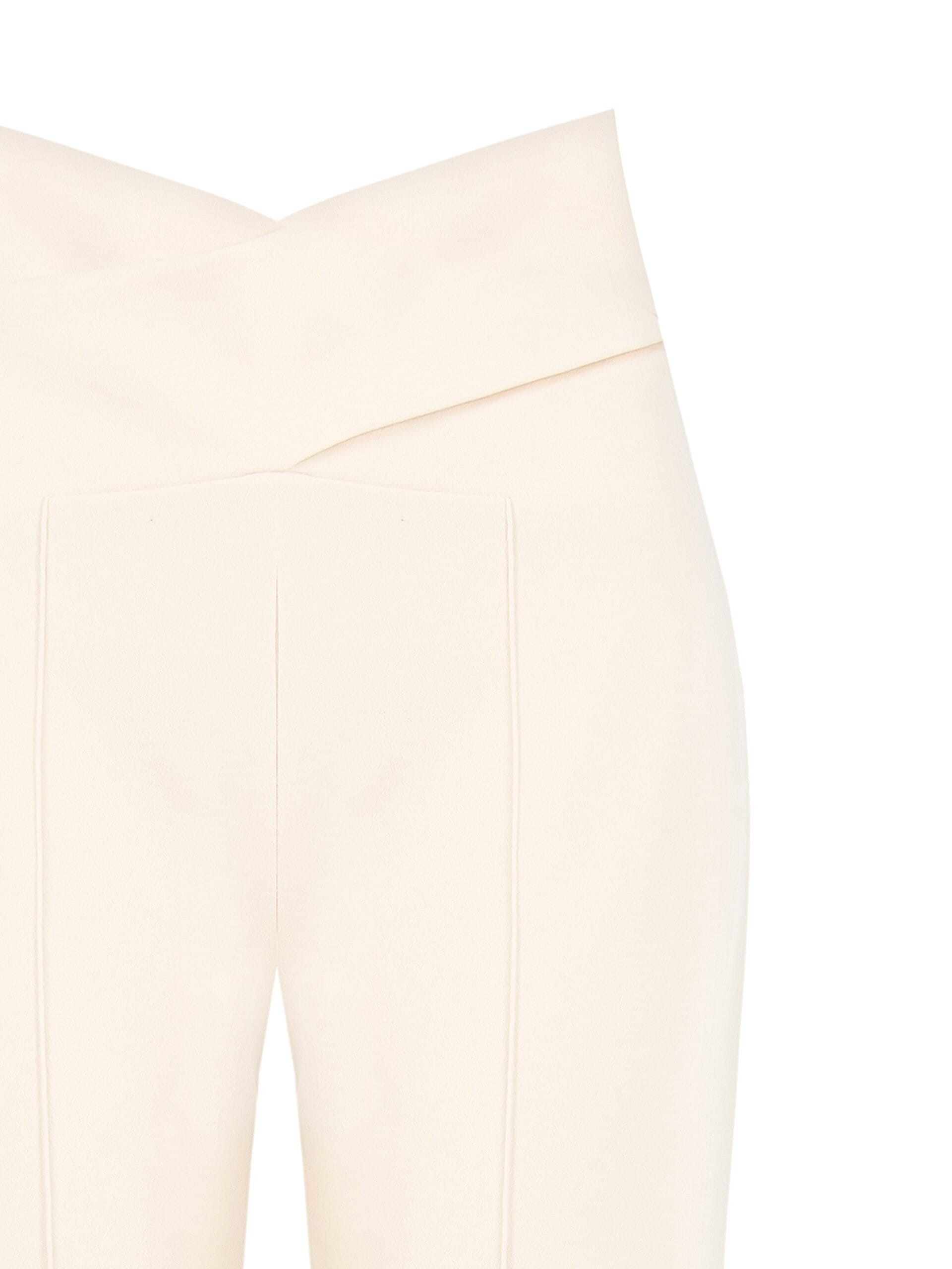 Pantaloni Larghi In Scuba Crepe Con Incrocio In Vita Rinascimento