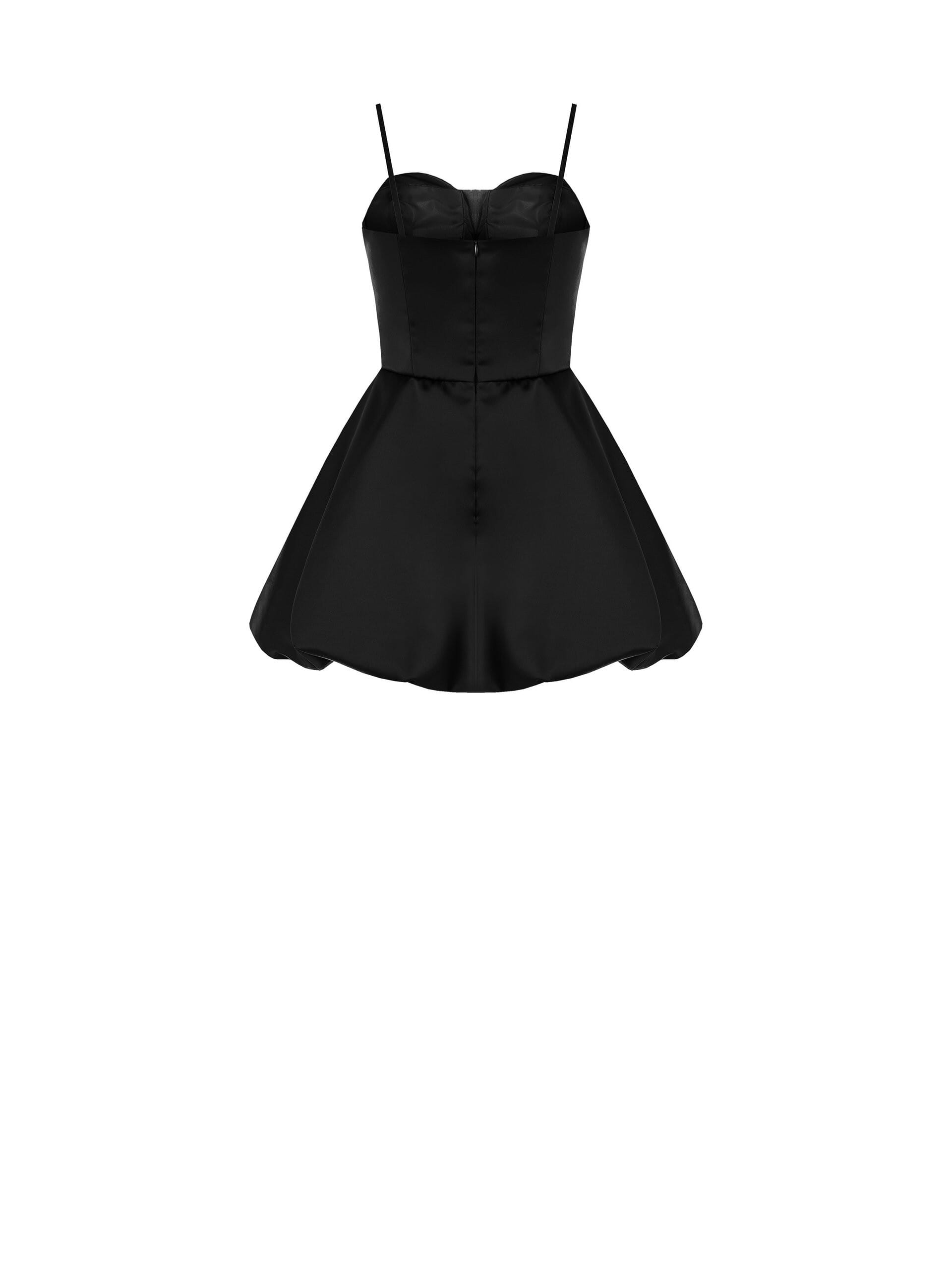 Abito Corto Prom A Palloncino In Raso Con Coppe Rinascimento