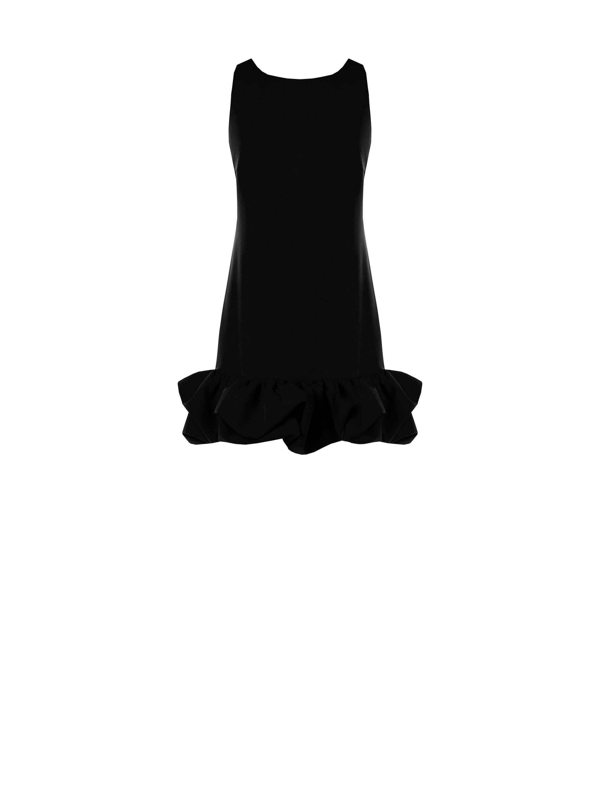 Abito Corto A Trapezio In Tessuto Tecnico Con Maxi Ruches Rinascimento